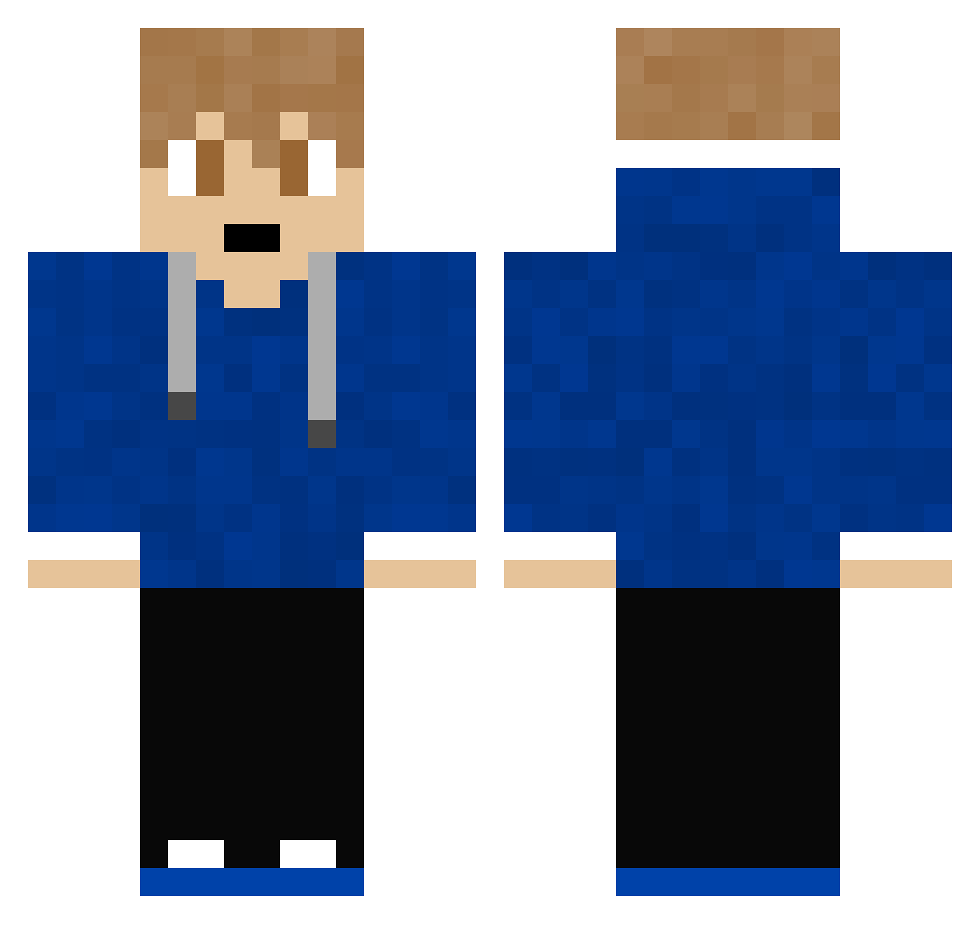 YaBoySeiji Minecraft skin, front and back view