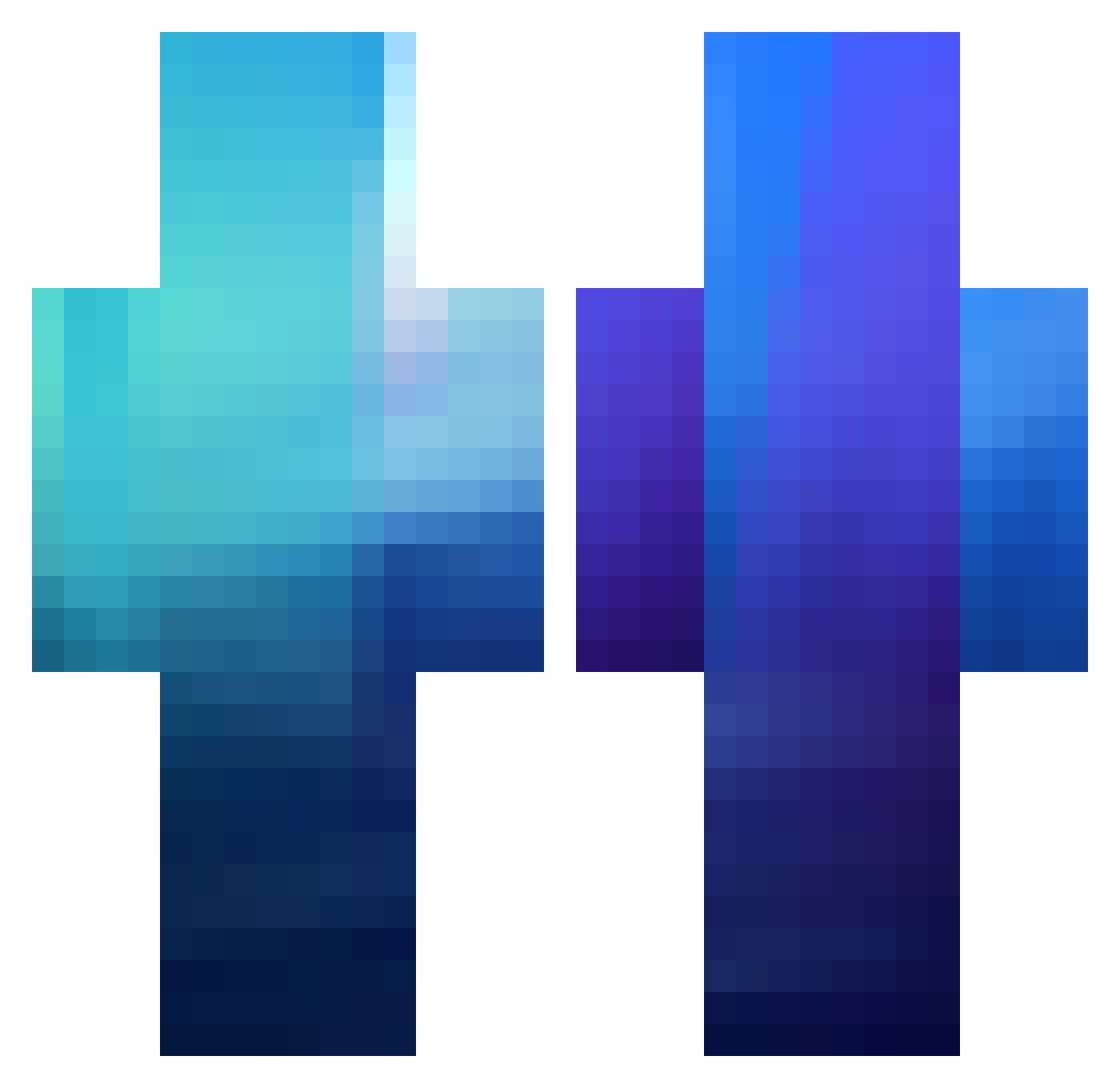 snazzzybird Minecraft skin, front and back view