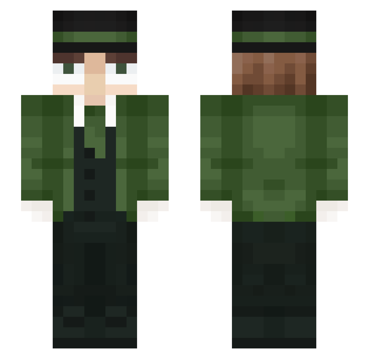 Kiah86 Minecraft skin, front and back view