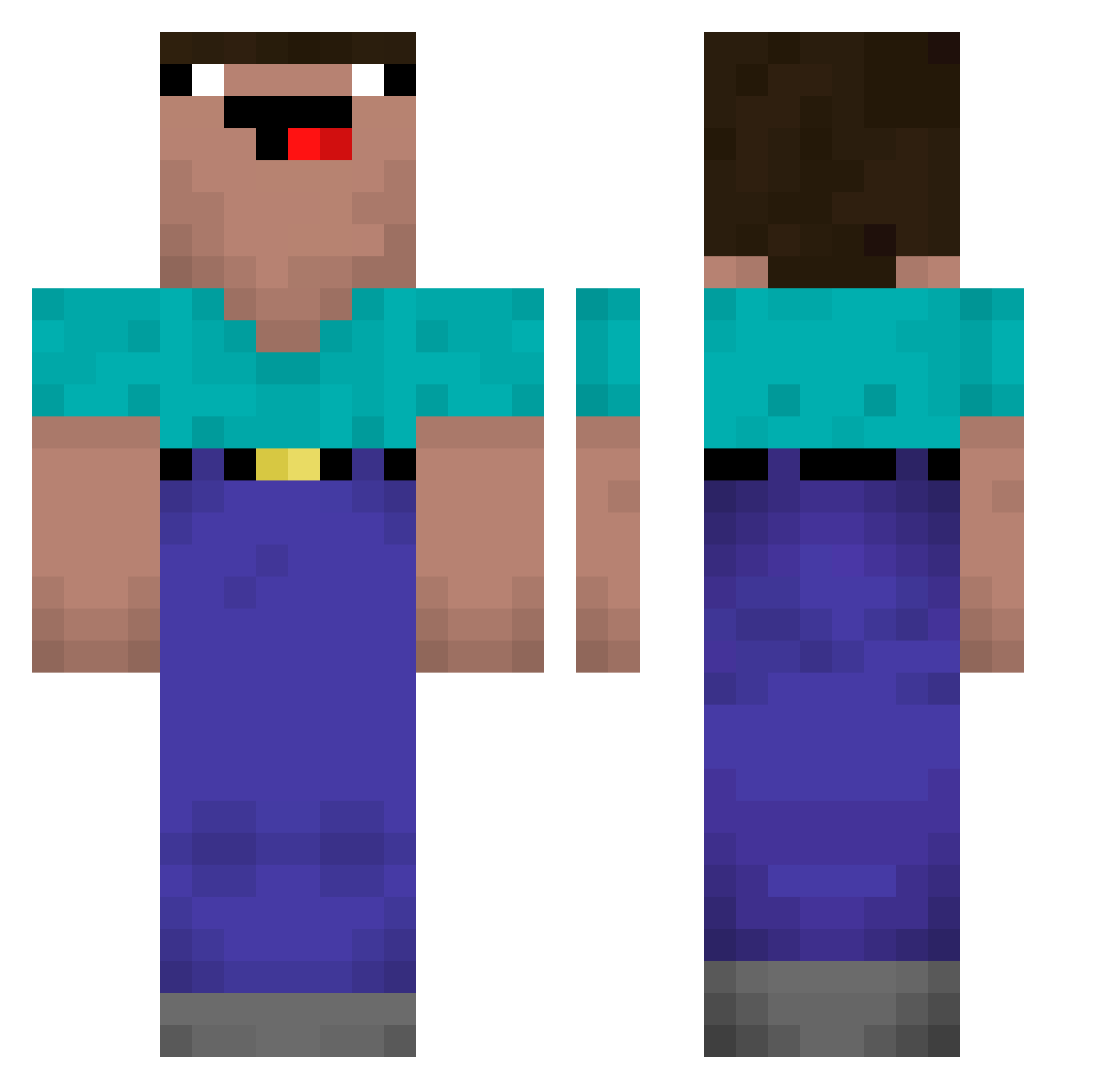 Reaperz92 Minecraft skin, front and back view