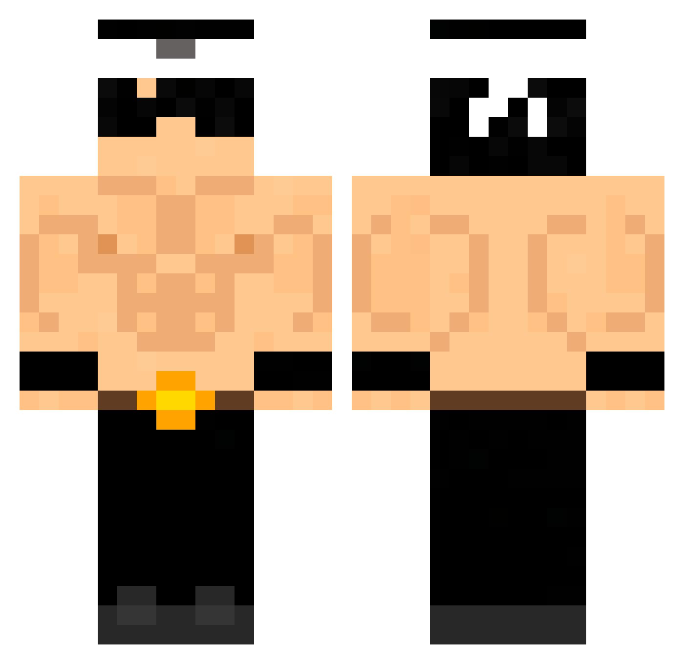 perere Minecraft skin, front and back view