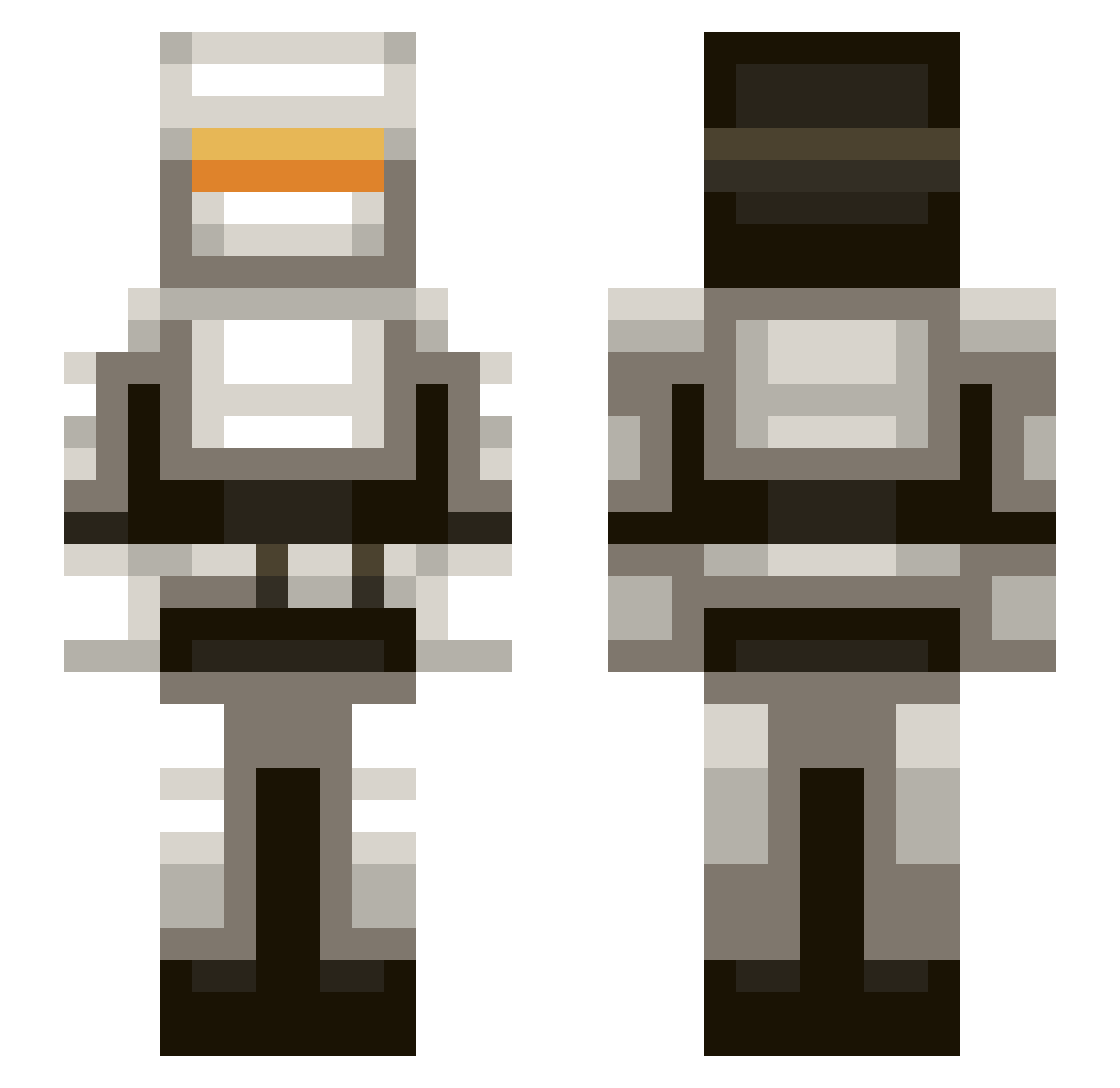 Seikilos556 Minecraft skin, front and back view
