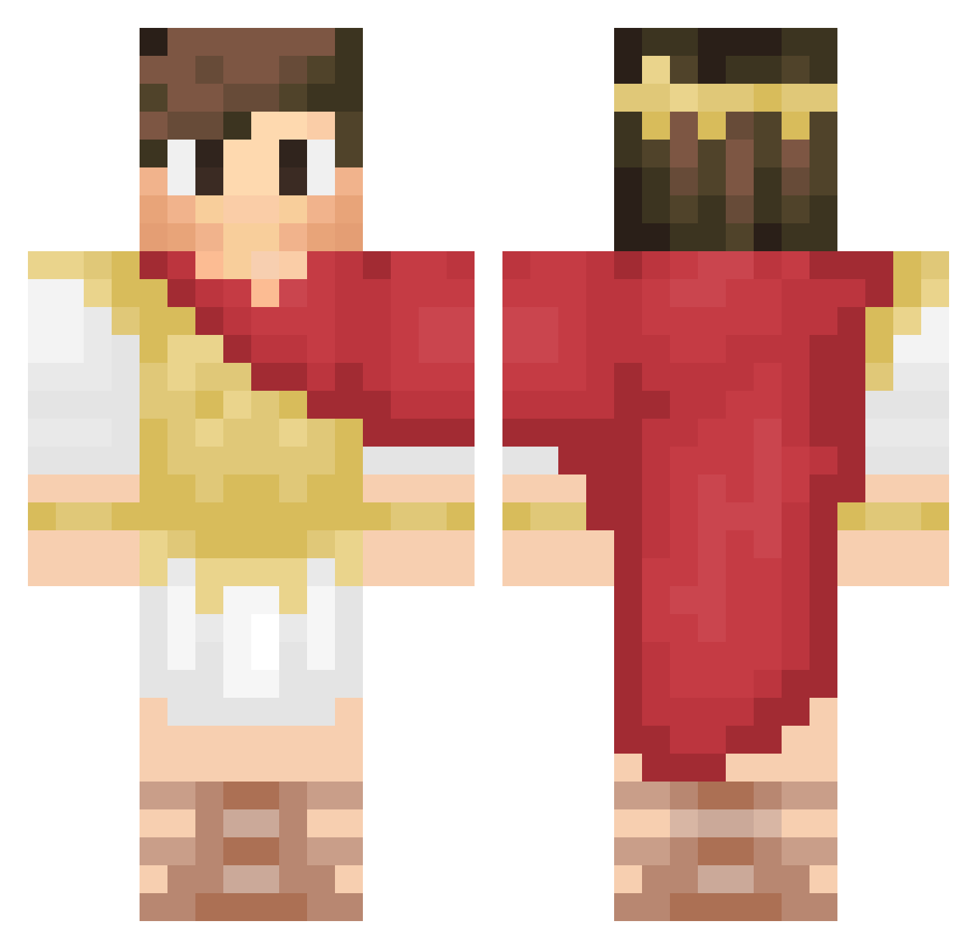 Apn0z Minecraft skin, front and back view