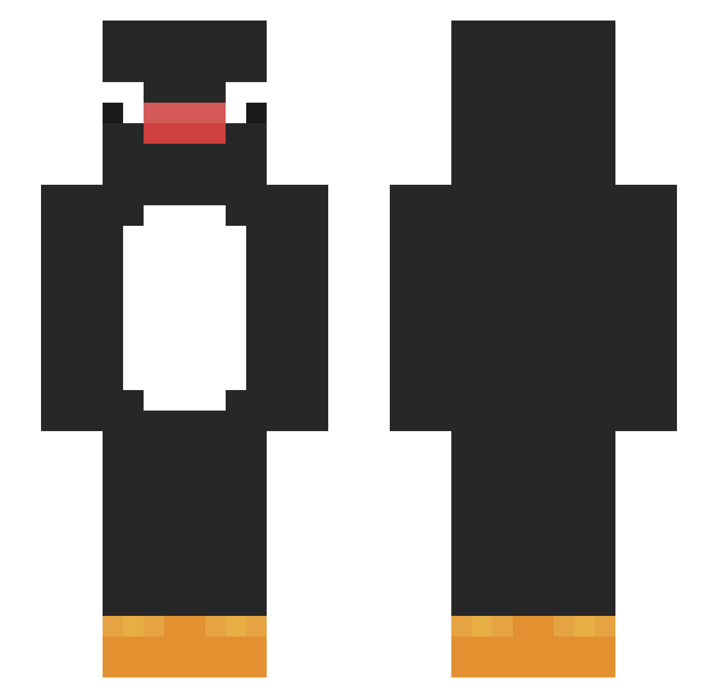 springzong Minecraft skin, front and back view