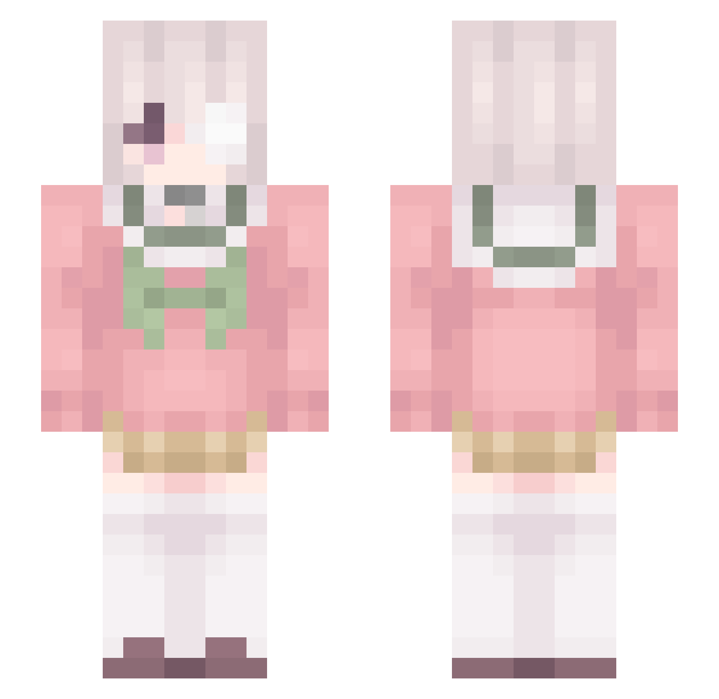 cazqui Minecraft skin, front and back view