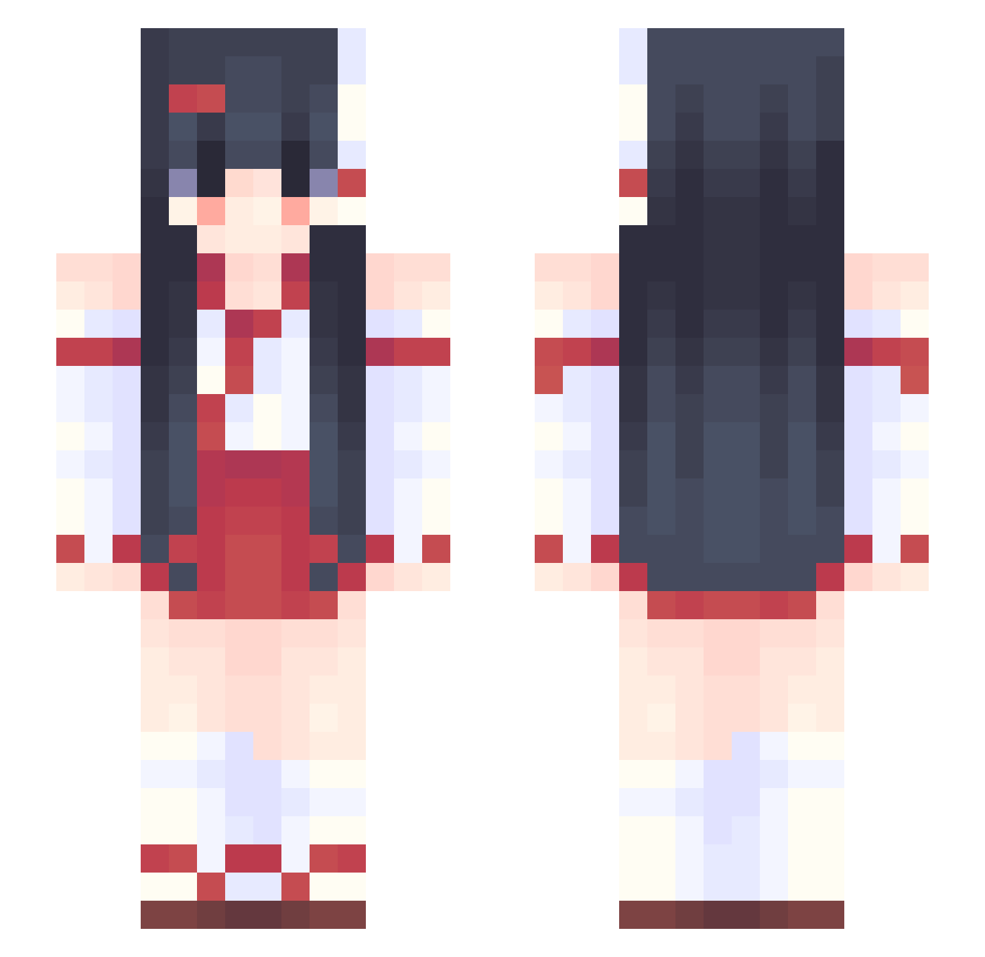 voltmeters Minecraft skin, front and back view
