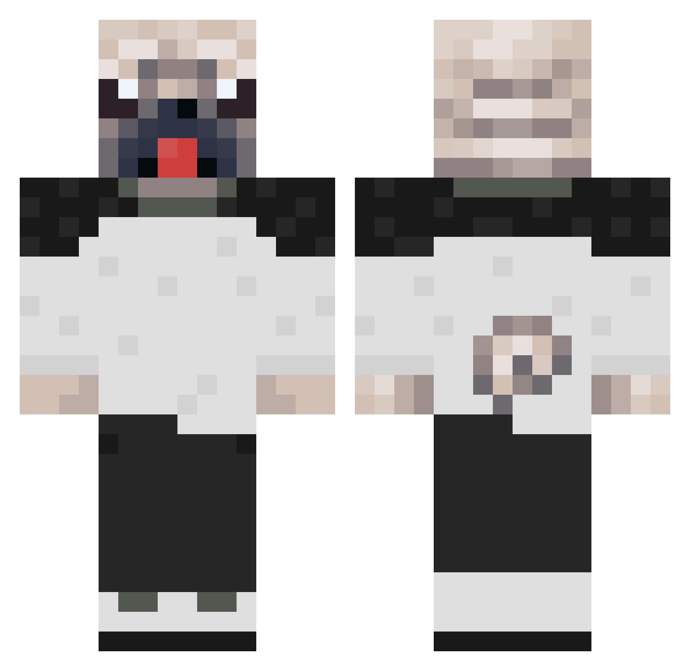mateiab10 Minecraft skin, front and back view