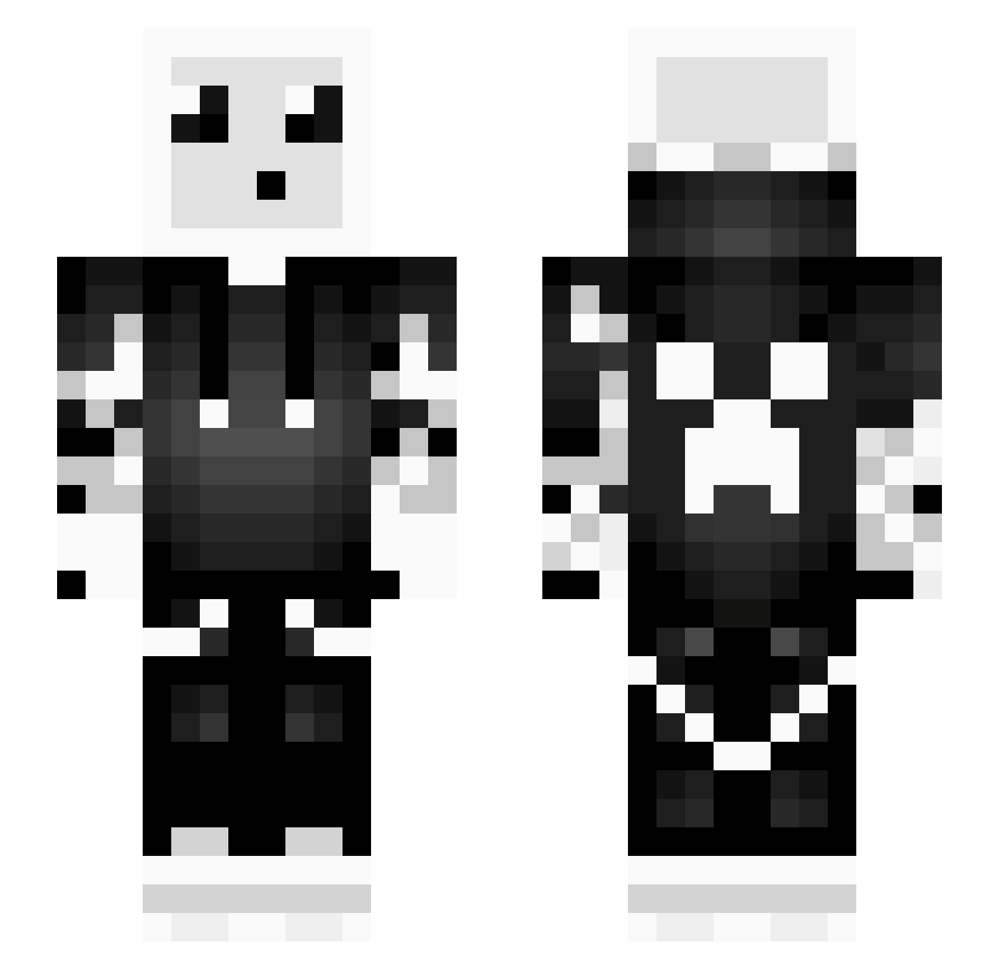 y00b0y Minecraft skin, front and back view