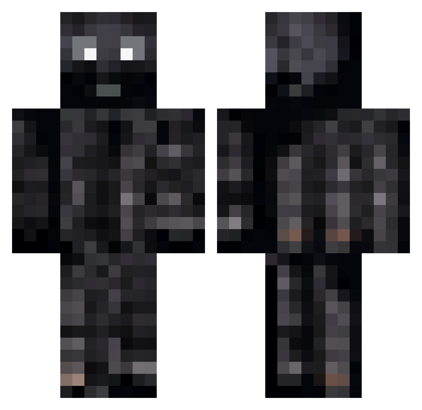 YeroT Minecraft skin, front and back view