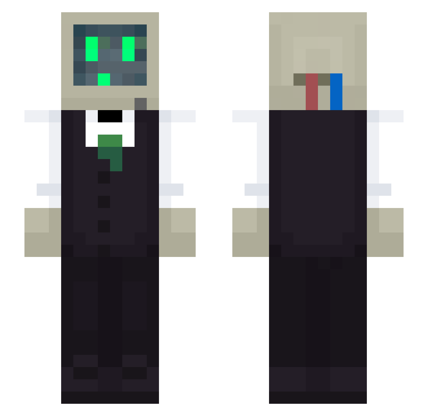 Frosty_King9 Minecraft skin, front and back view