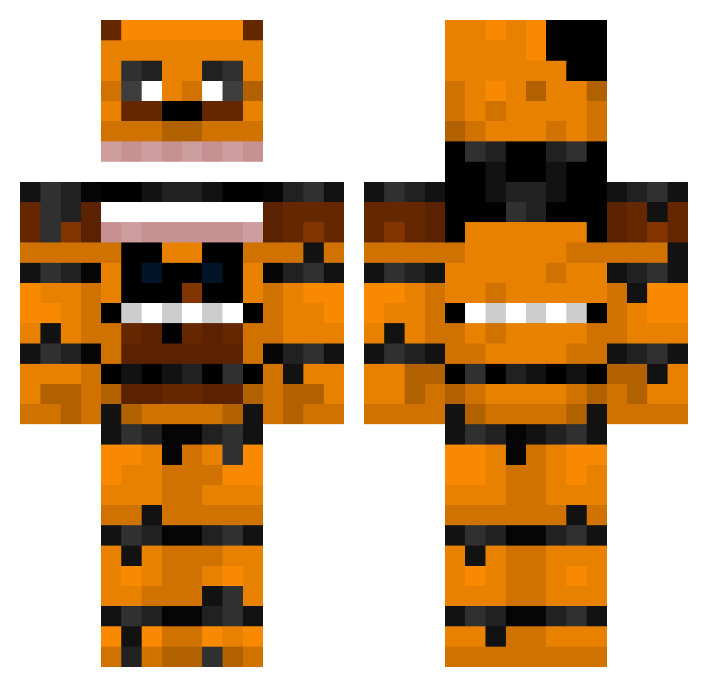 itggv Minecraft skin, front and back view