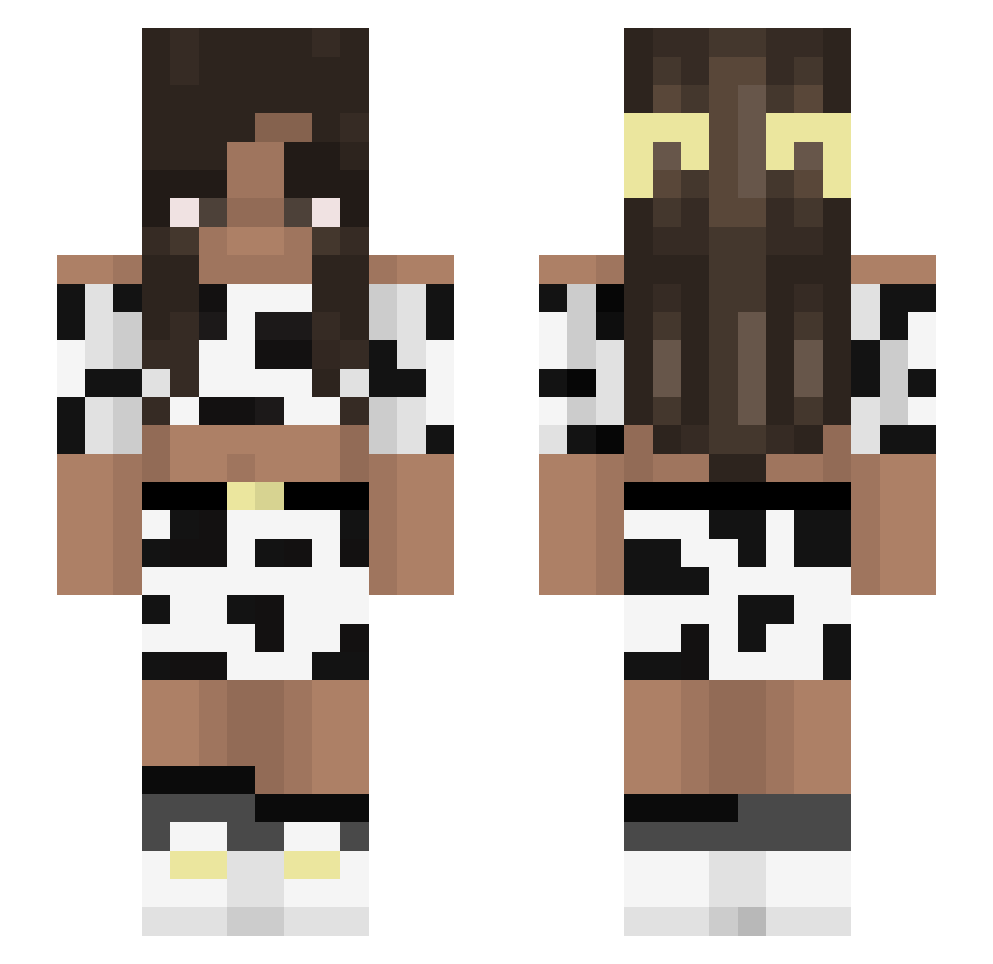 Mckenz1e Minecraft skin, front and back view
