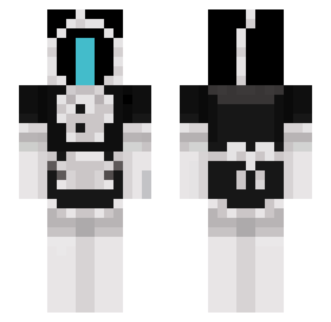CeleSolos Minecraft skin, front and back view