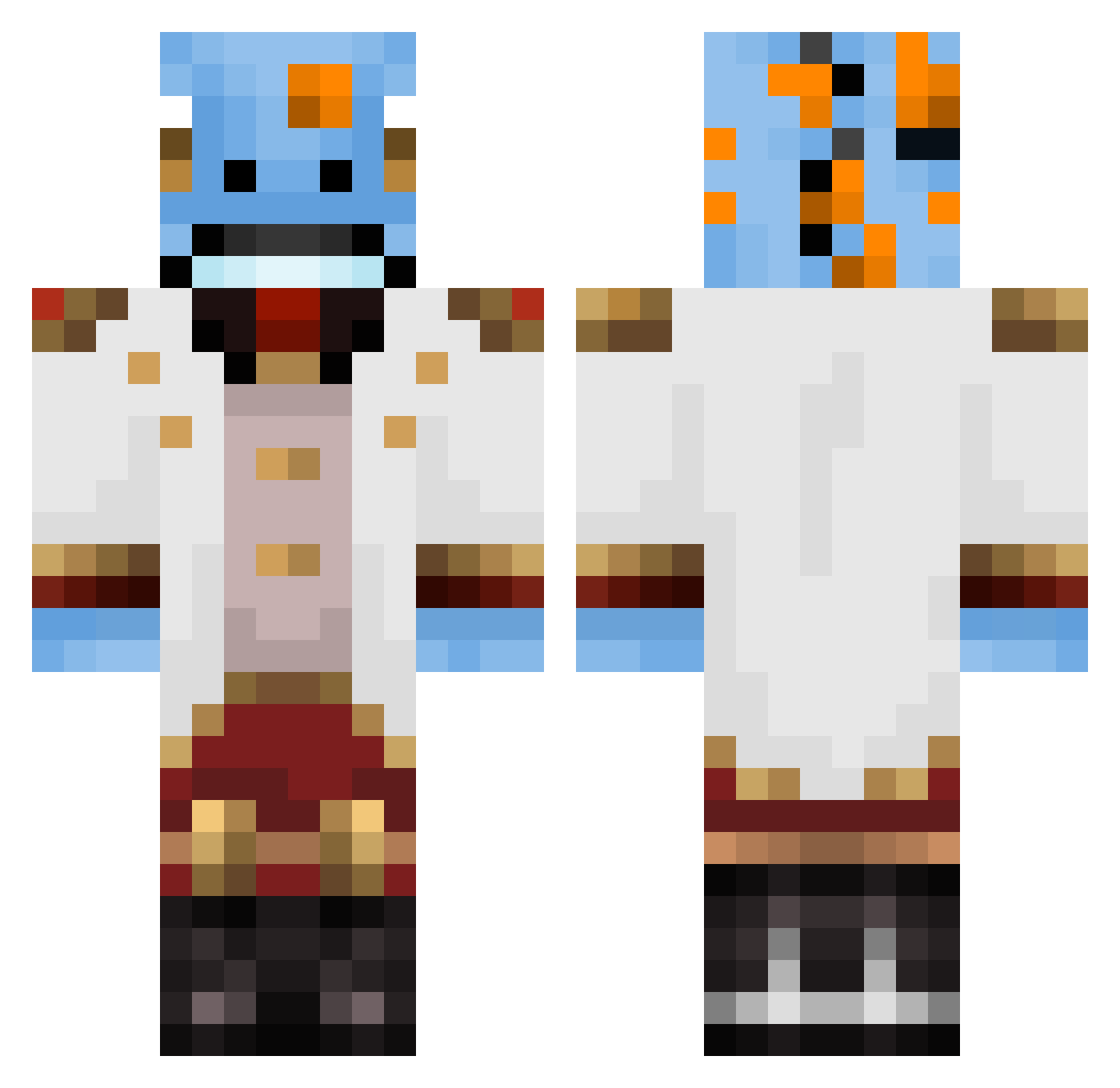 SnakeSnacks6 Minecraft skin, front and back view