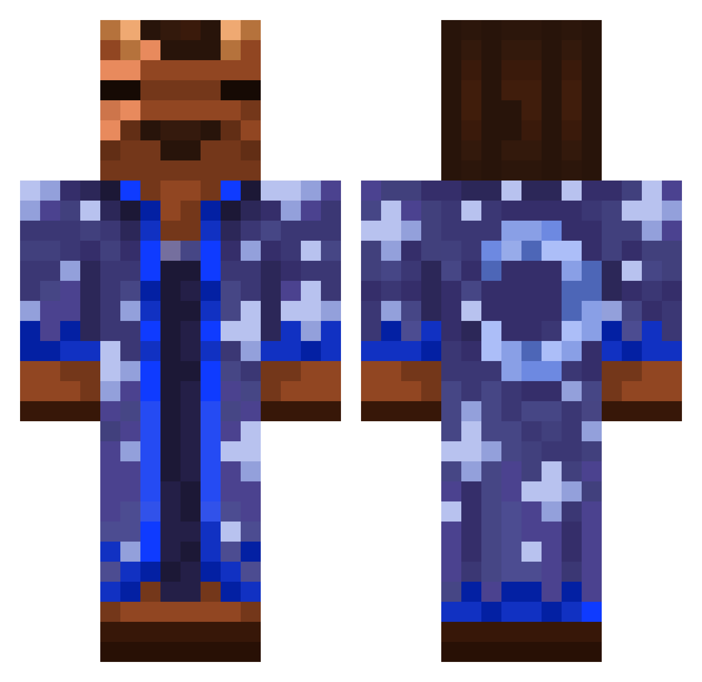 The_Silbon Minecraft skin, front and back view