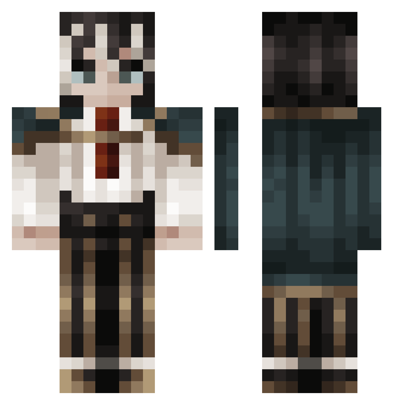 Mattgician611 Minecraft skin, front and back view