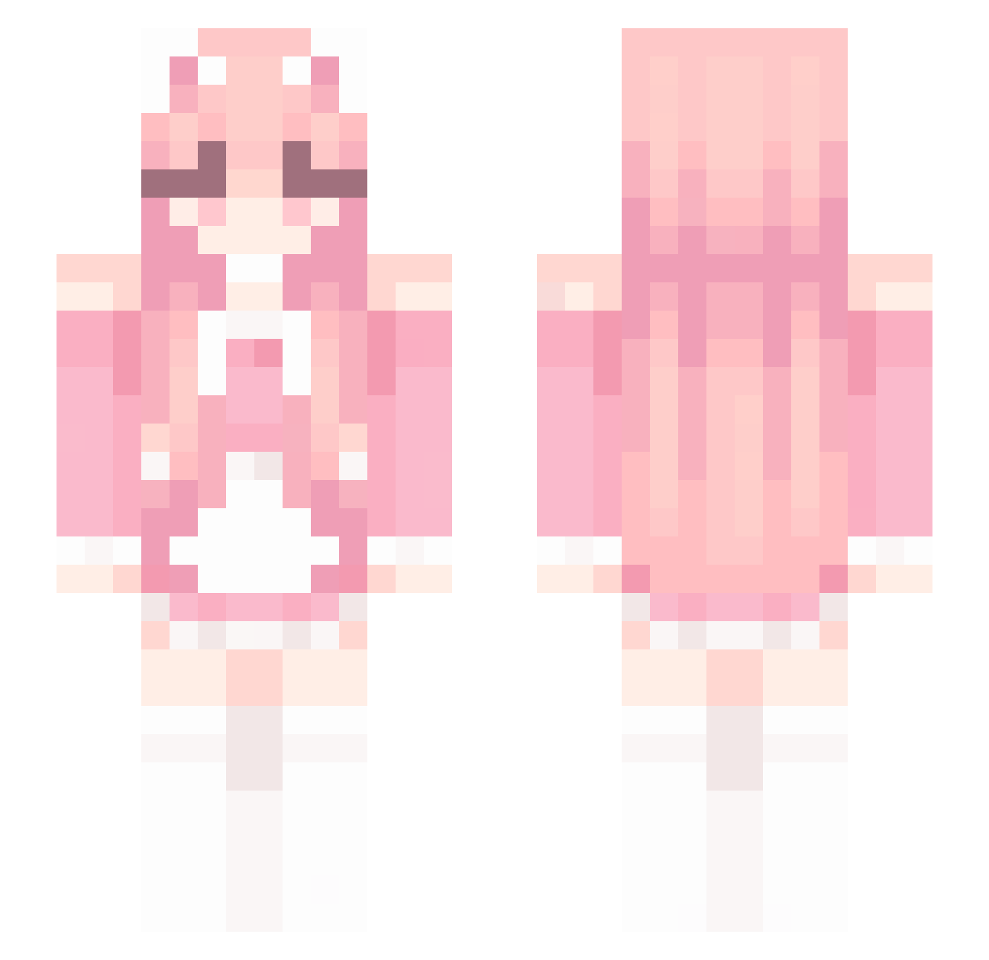 rosekaleidoscope Minecraft skin, front and back view