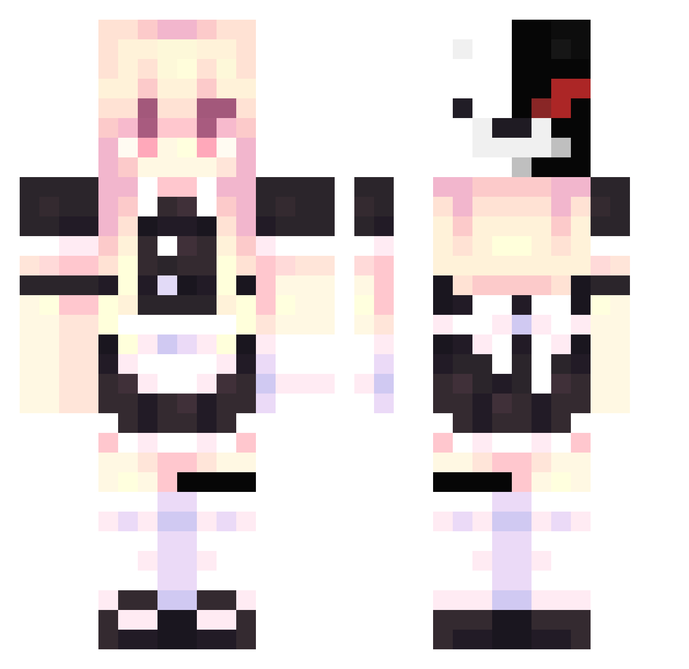 Agar0124 Minecraft skin, front and back view