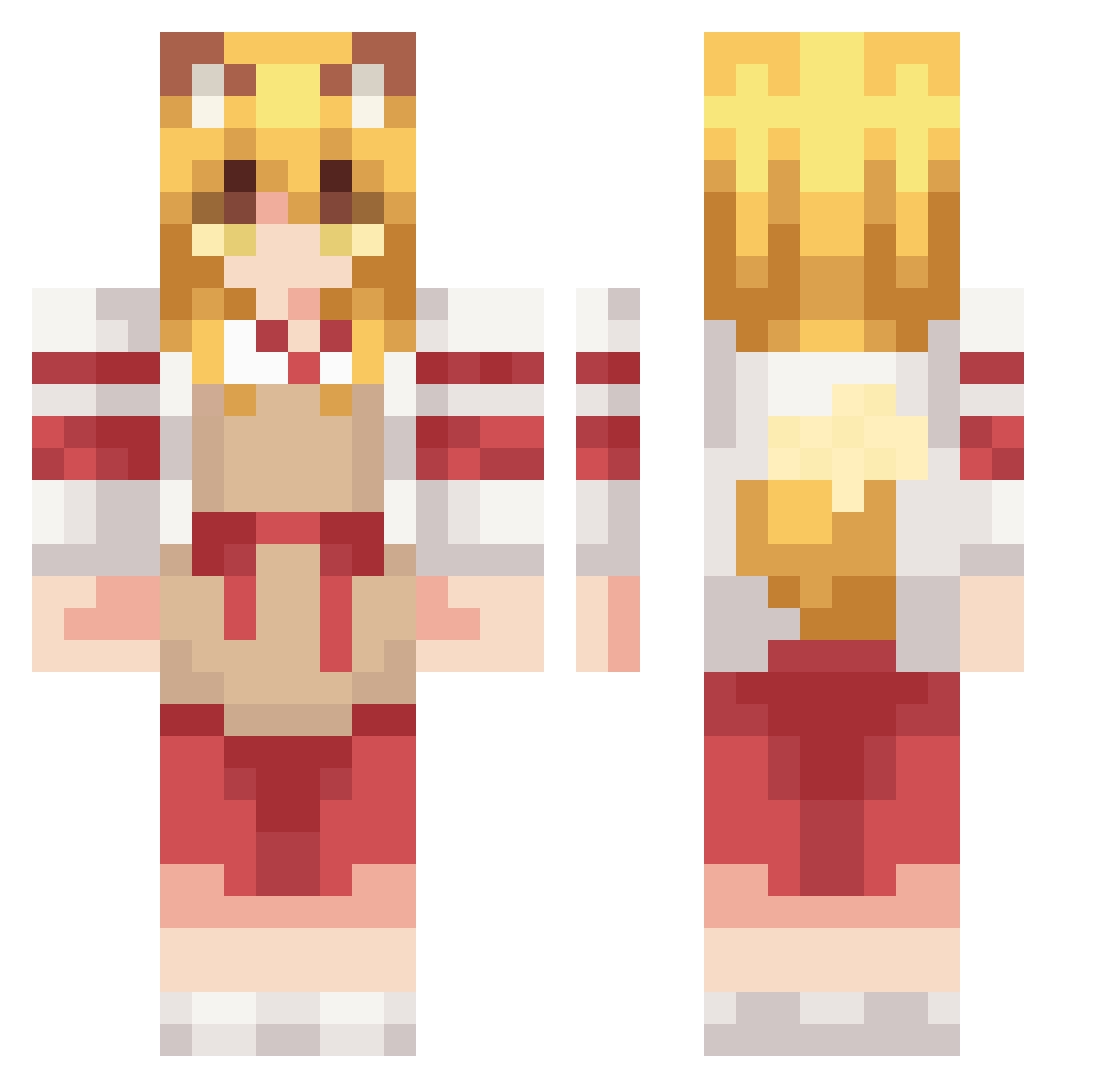 senko1314 Minecraft skin, front and back view