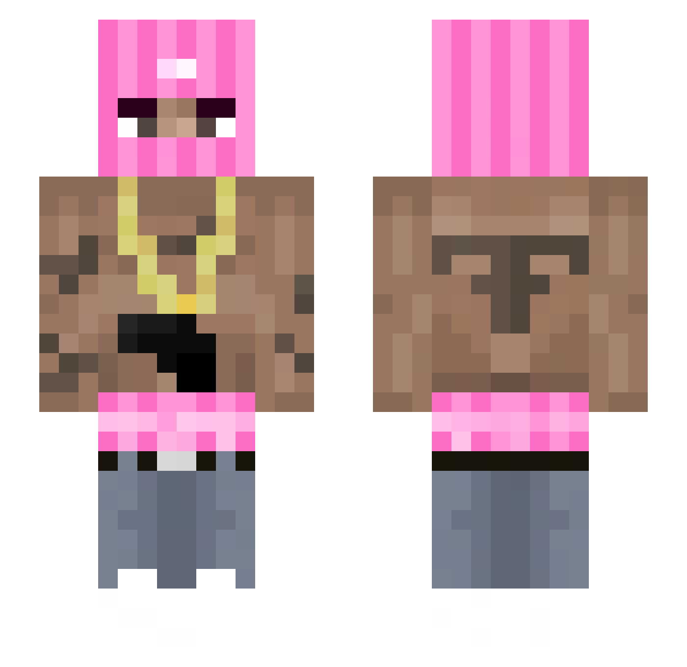 wasiakE5Z Minecraft skin, front and back view