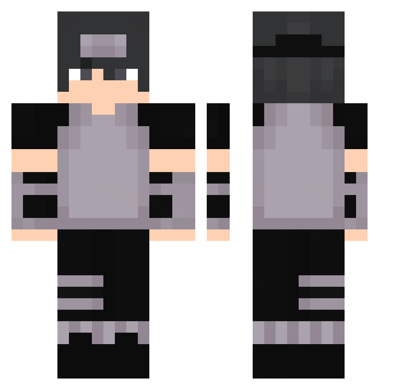 ZombiSpider Minecraft skin, front and back view