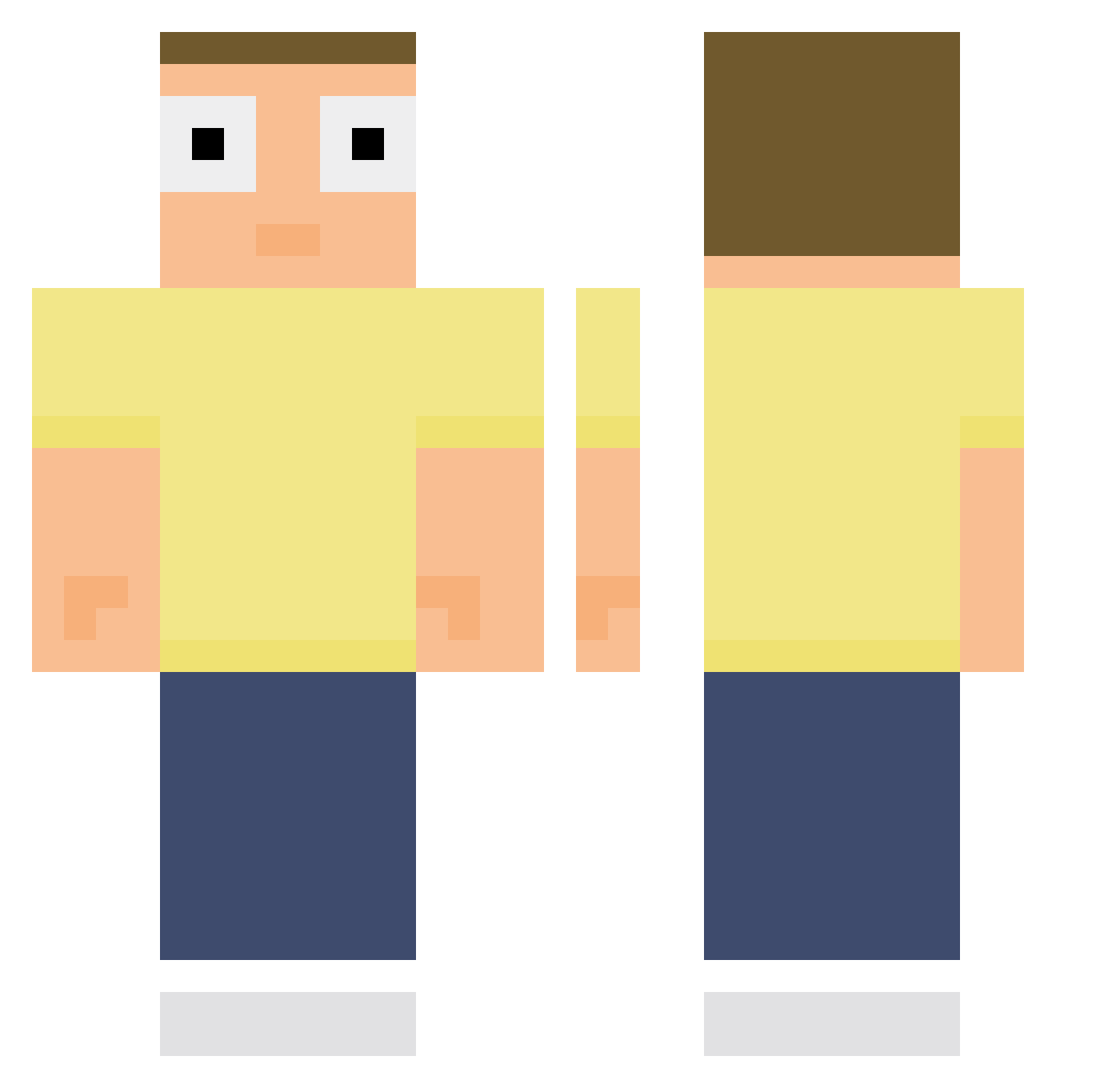 koras39 Minecraft skin, front and back view