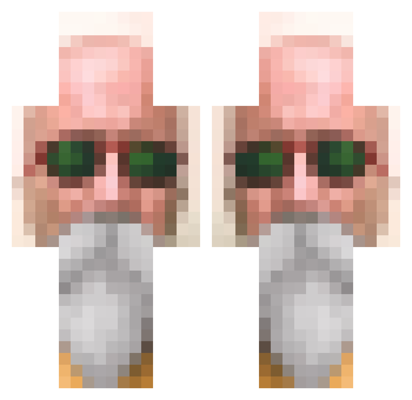 sstitchess Minecraft skin, front and back view