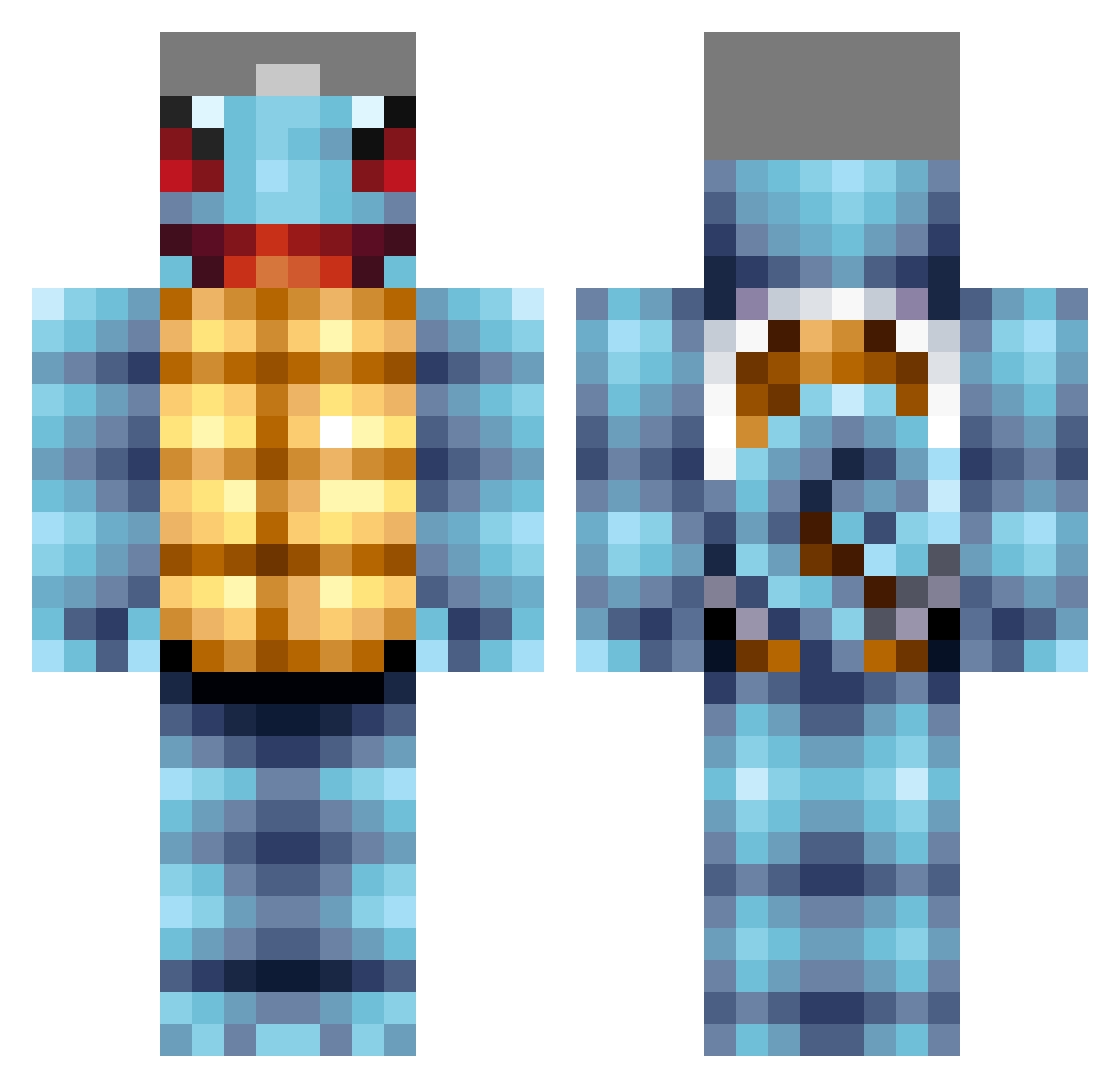 P3nguiinz Minecraft skin, front and back view