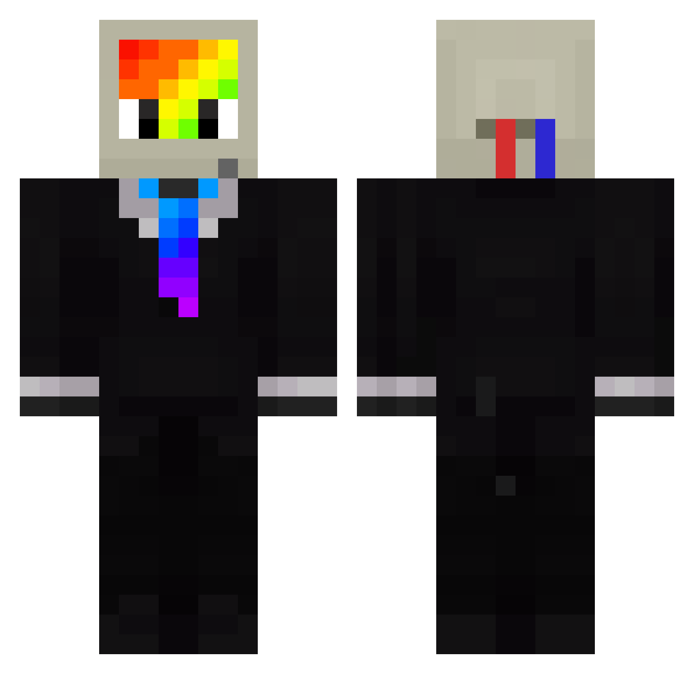 Jollygoodlad Minecraft skin, front and back view