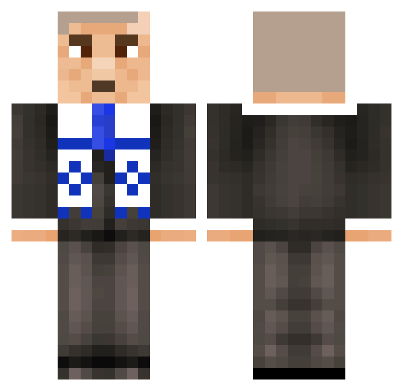 Ball6750 Minecraft skin, front and back view