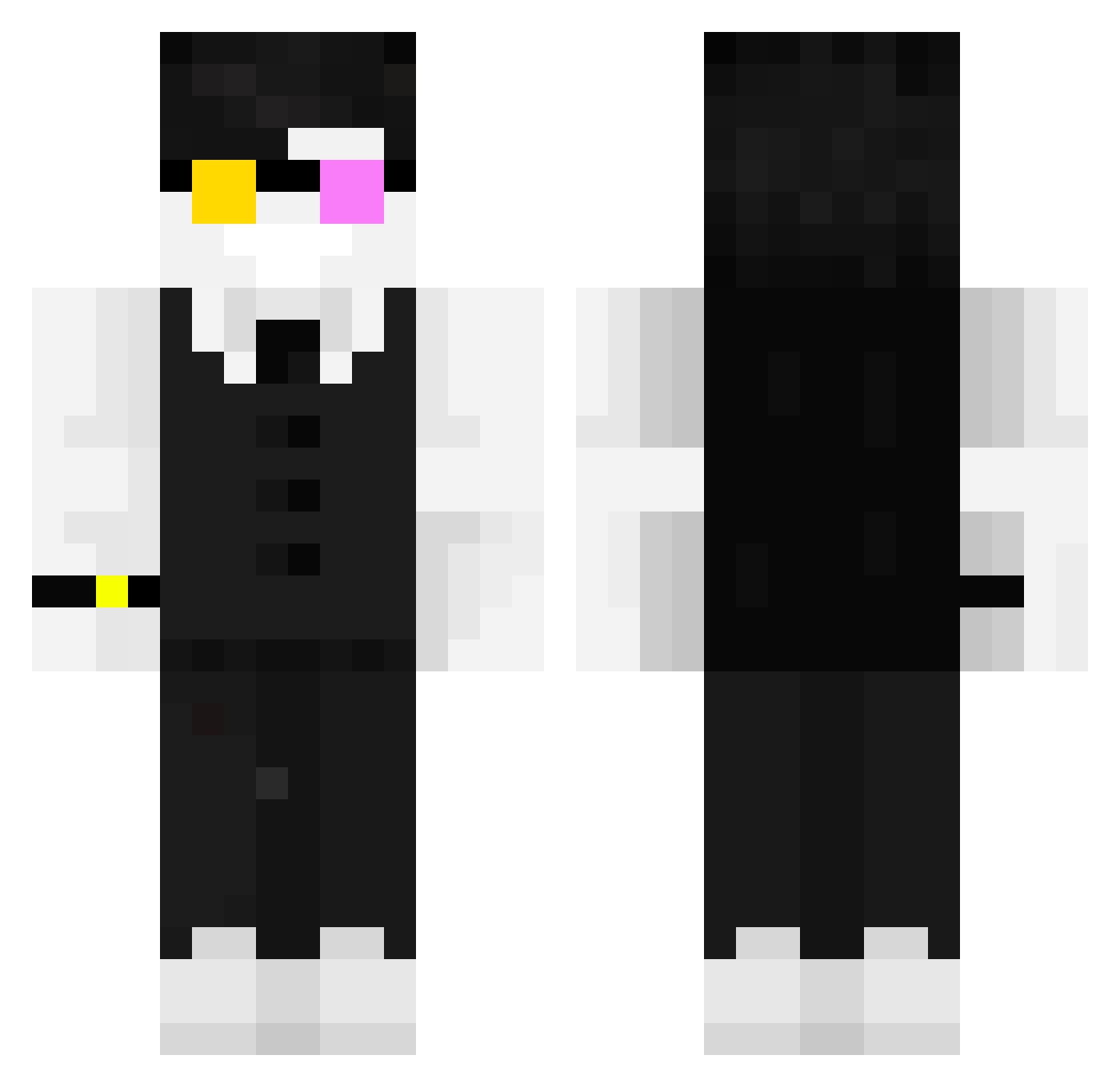 Enidone Minecraft skin, front and back view