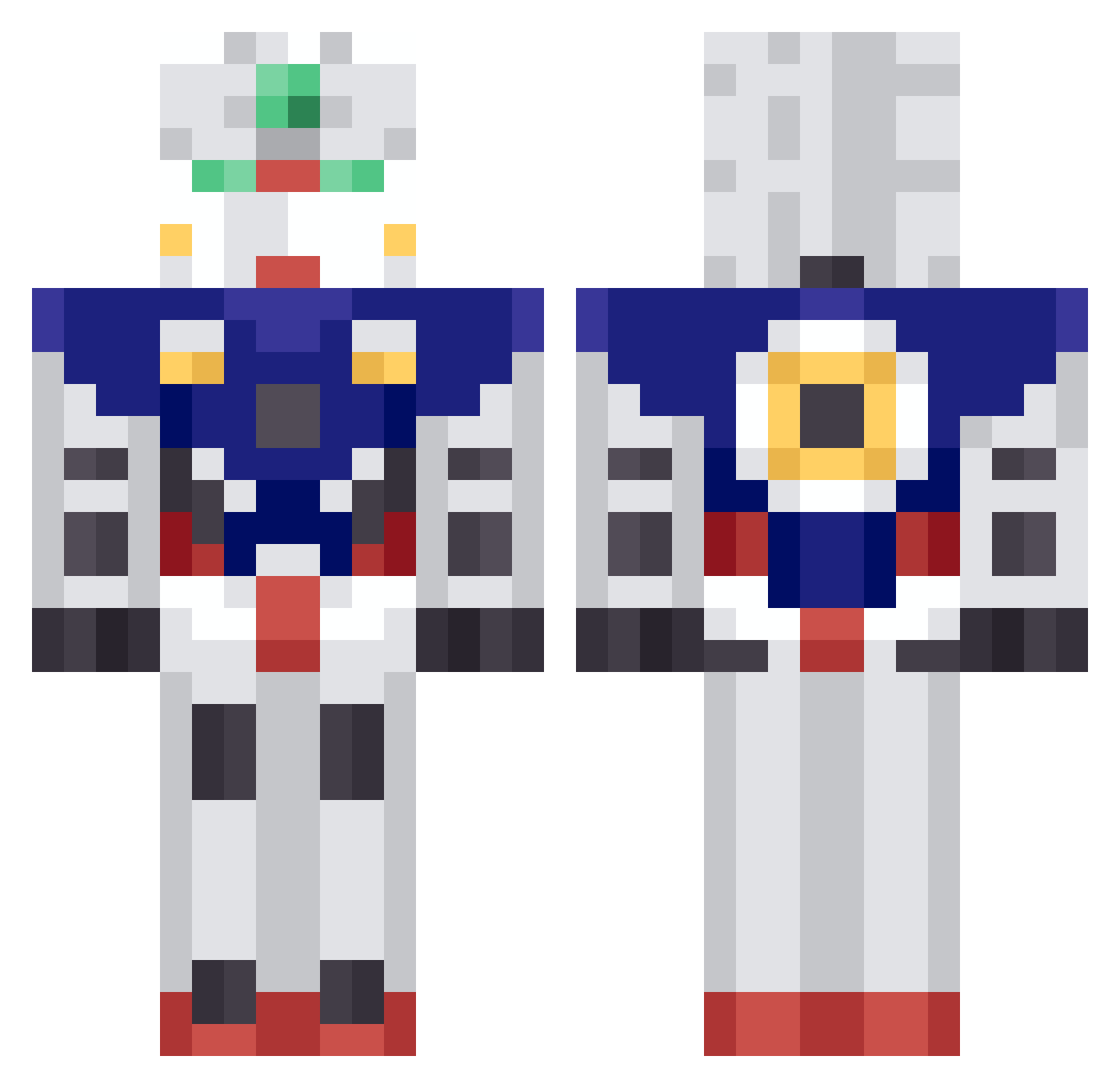 OzekiStyle Minecraft skin, front and back view