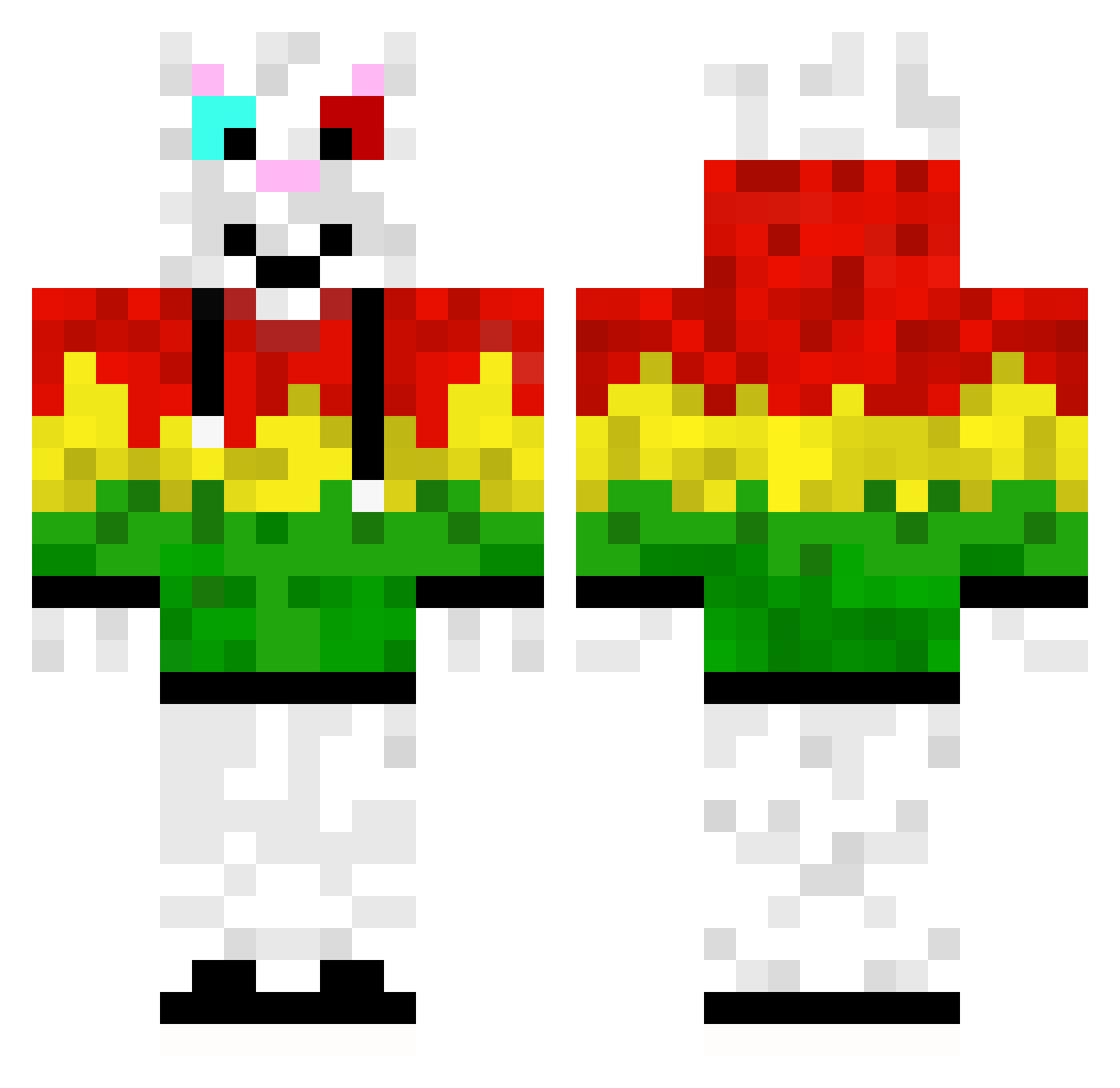 Tino_Anim Minecraft skin, front and back view