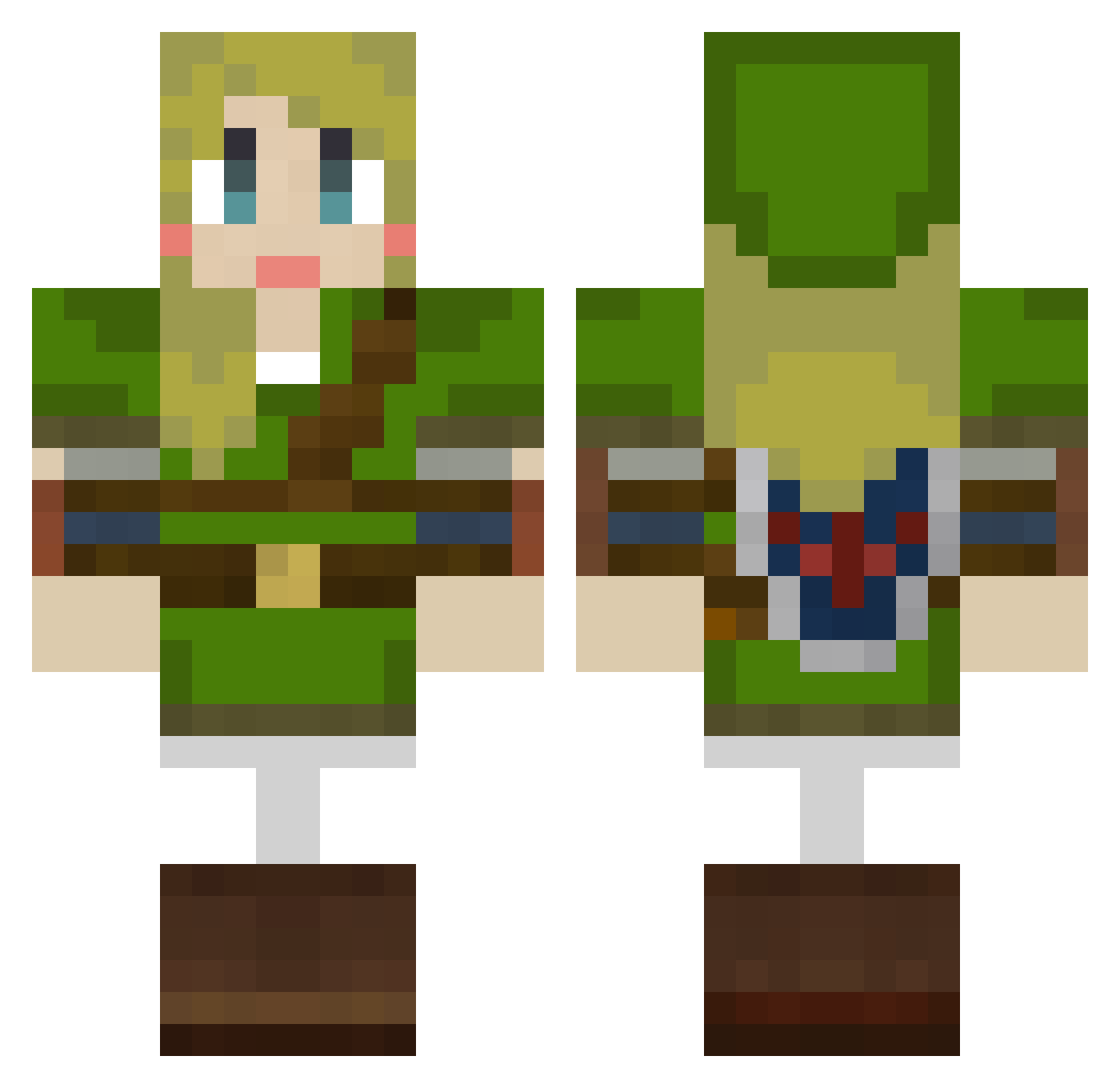 Tera Minecraft skin, front and back view