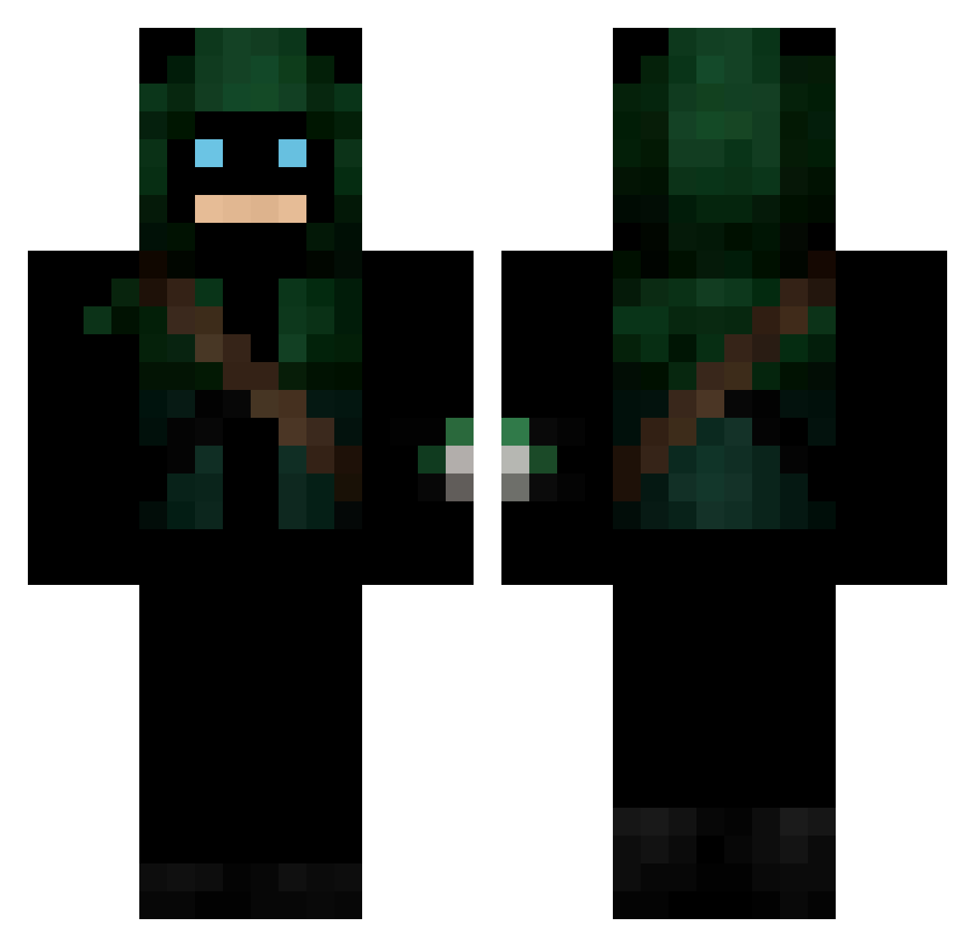 Goodby Minecraft skin, front and back view