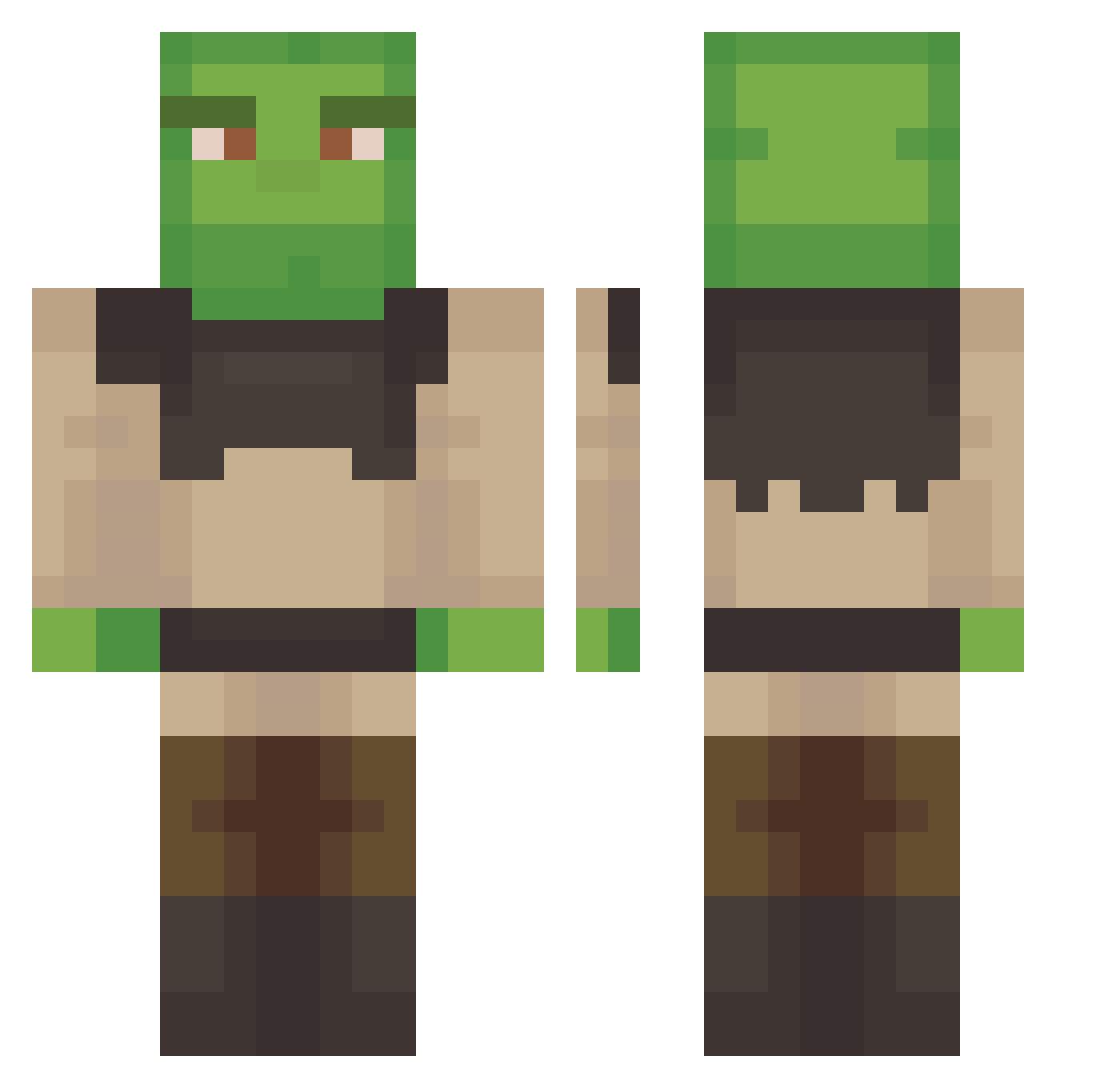 Wife_Material24 Minecraft skin, front and back view