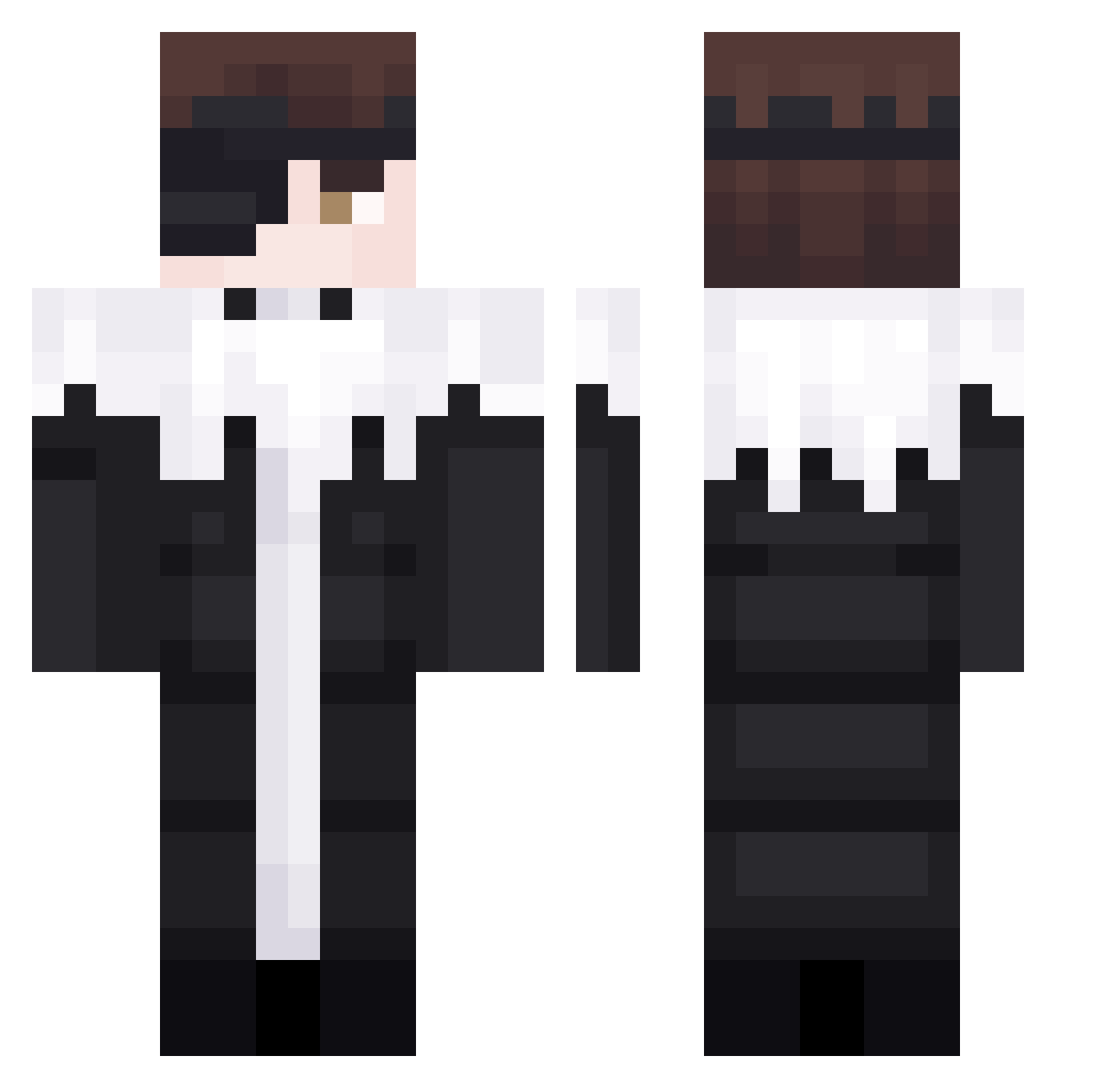 Uniting_ps Minecraft skin, front and back view