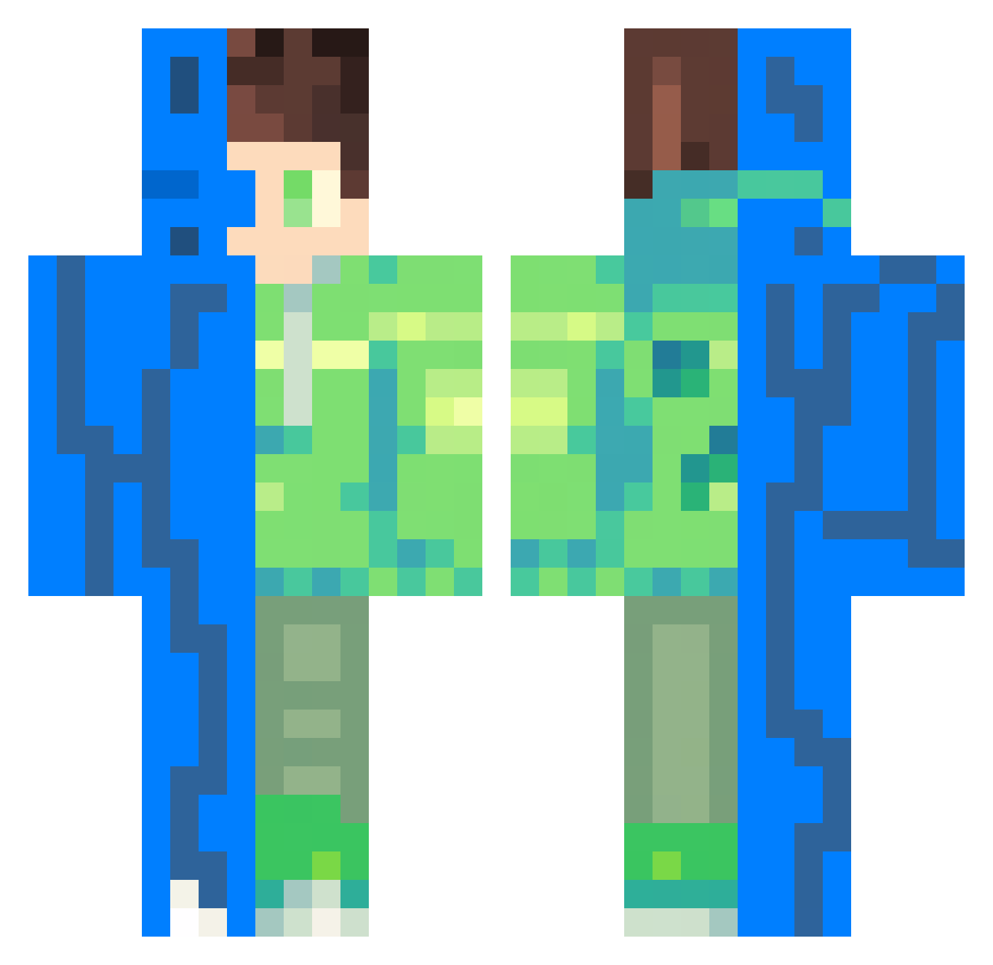 Alan_X4 Minecraft skin, front and back view