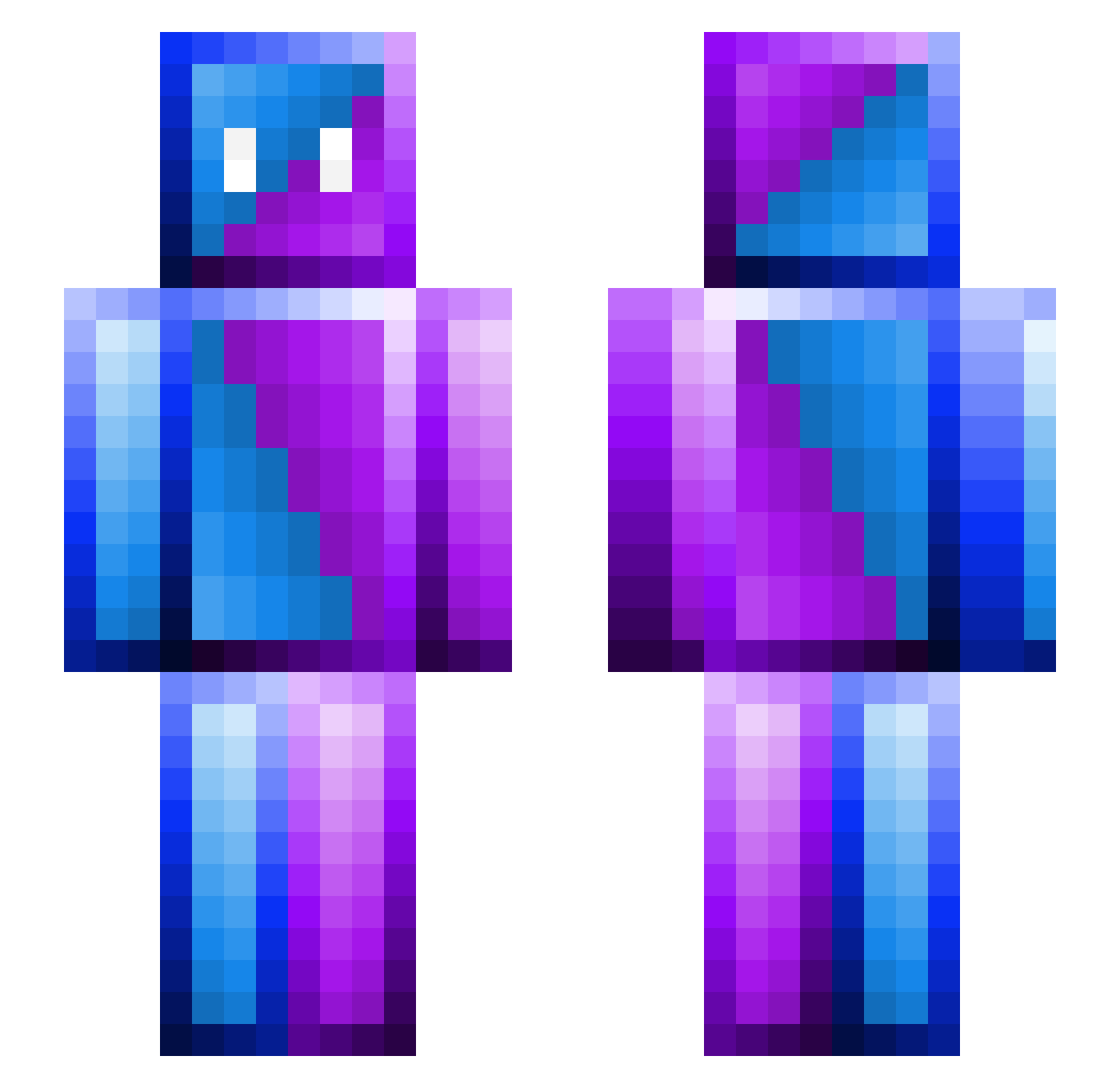 sozlit Minecraft skin, front and back view