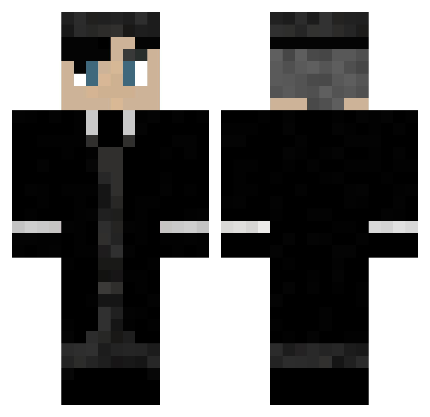 apocowlypse Minecraft skin, front and back view