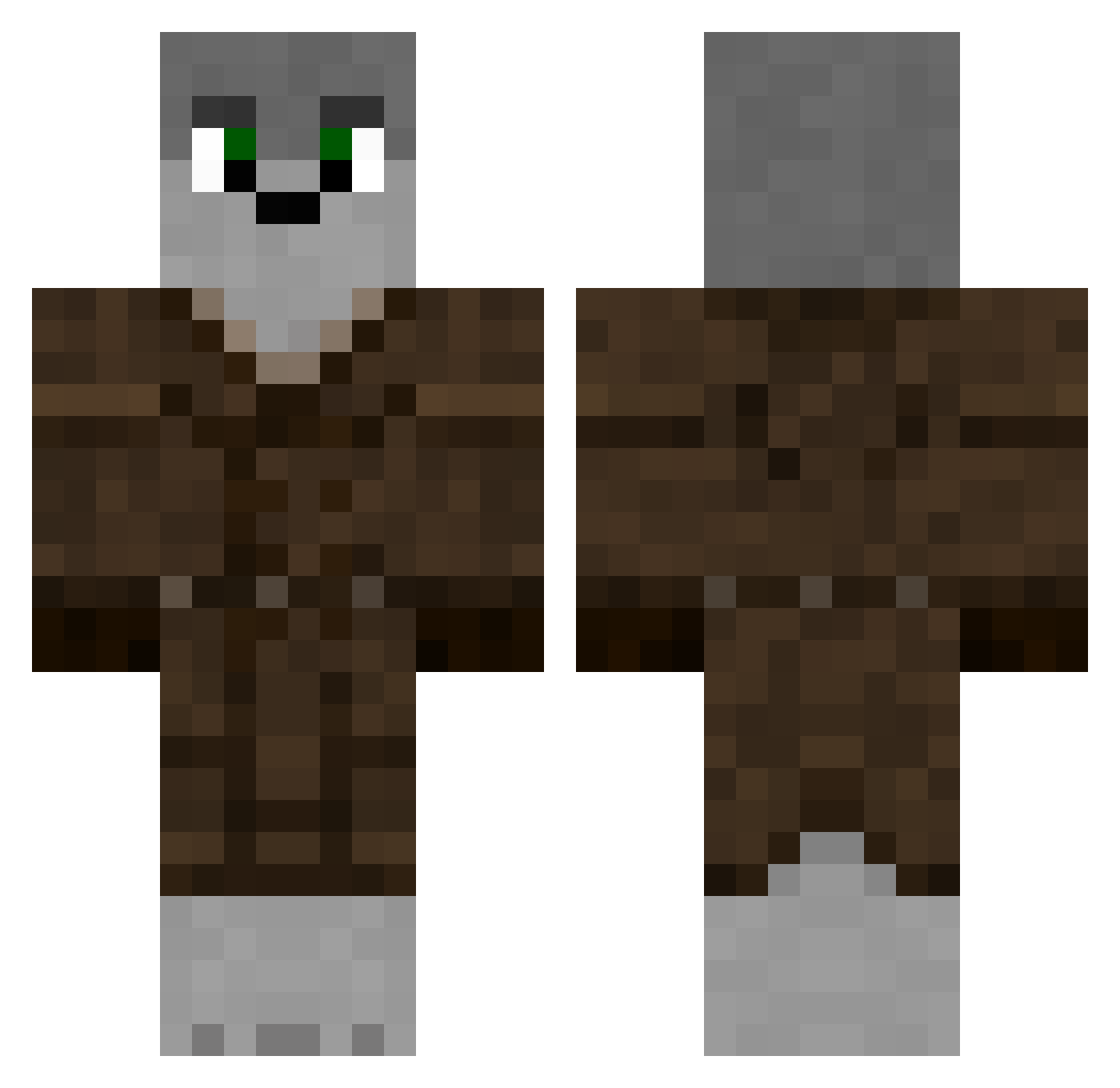 Custodian_Guy Minecraft skin, front and back view