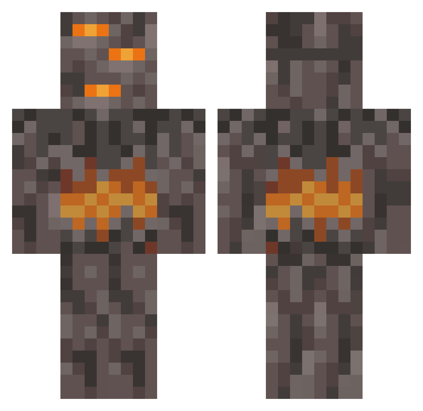 erdenmurat Minecraft skin, front and back view