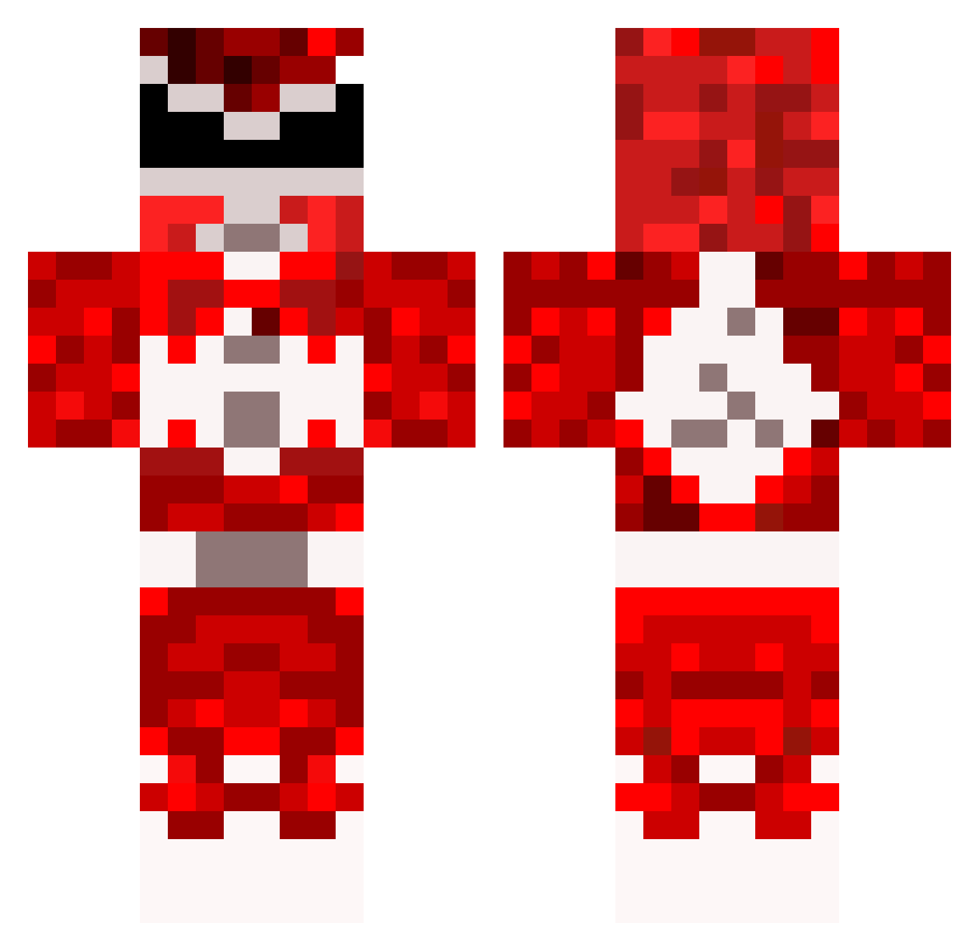 Albania Minecraft skin, front and back view