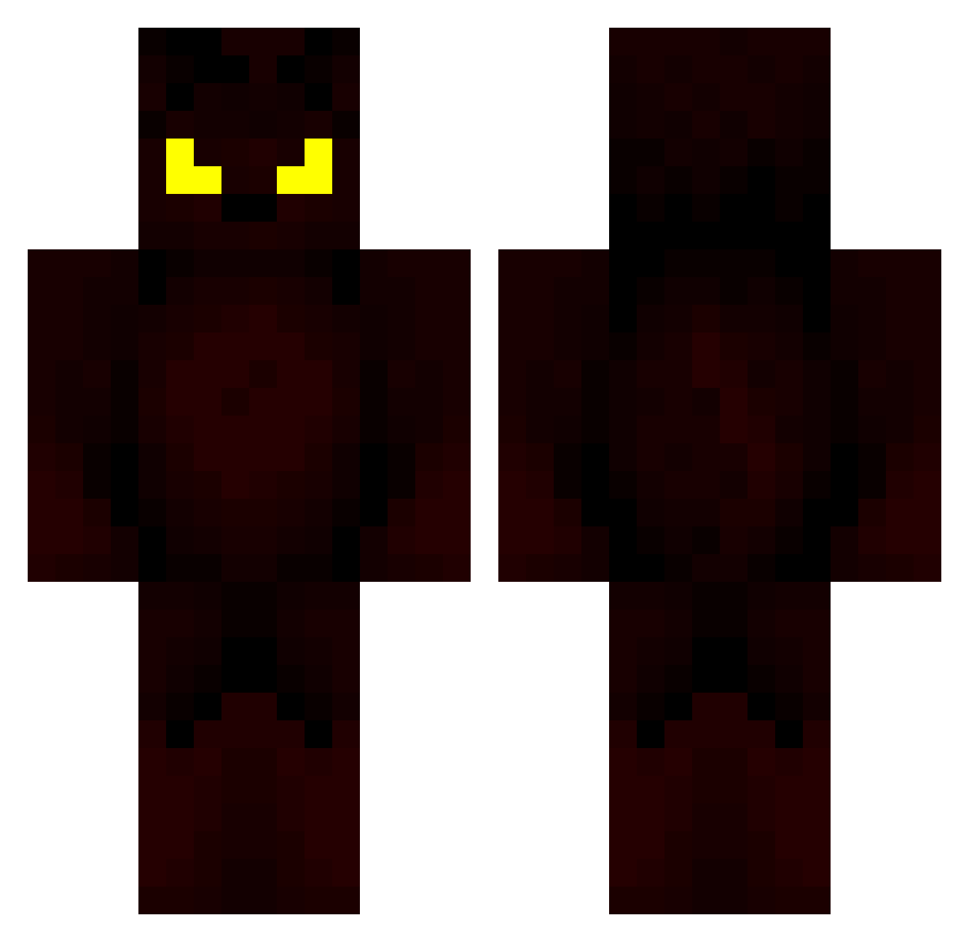 xPlazmik1337 Minecraft skin, front and back view