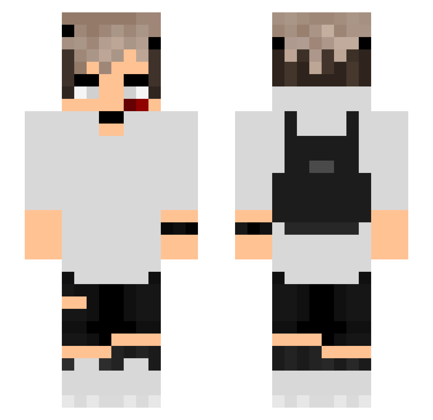 yKnockXL_ Minecraft skin, front and back view