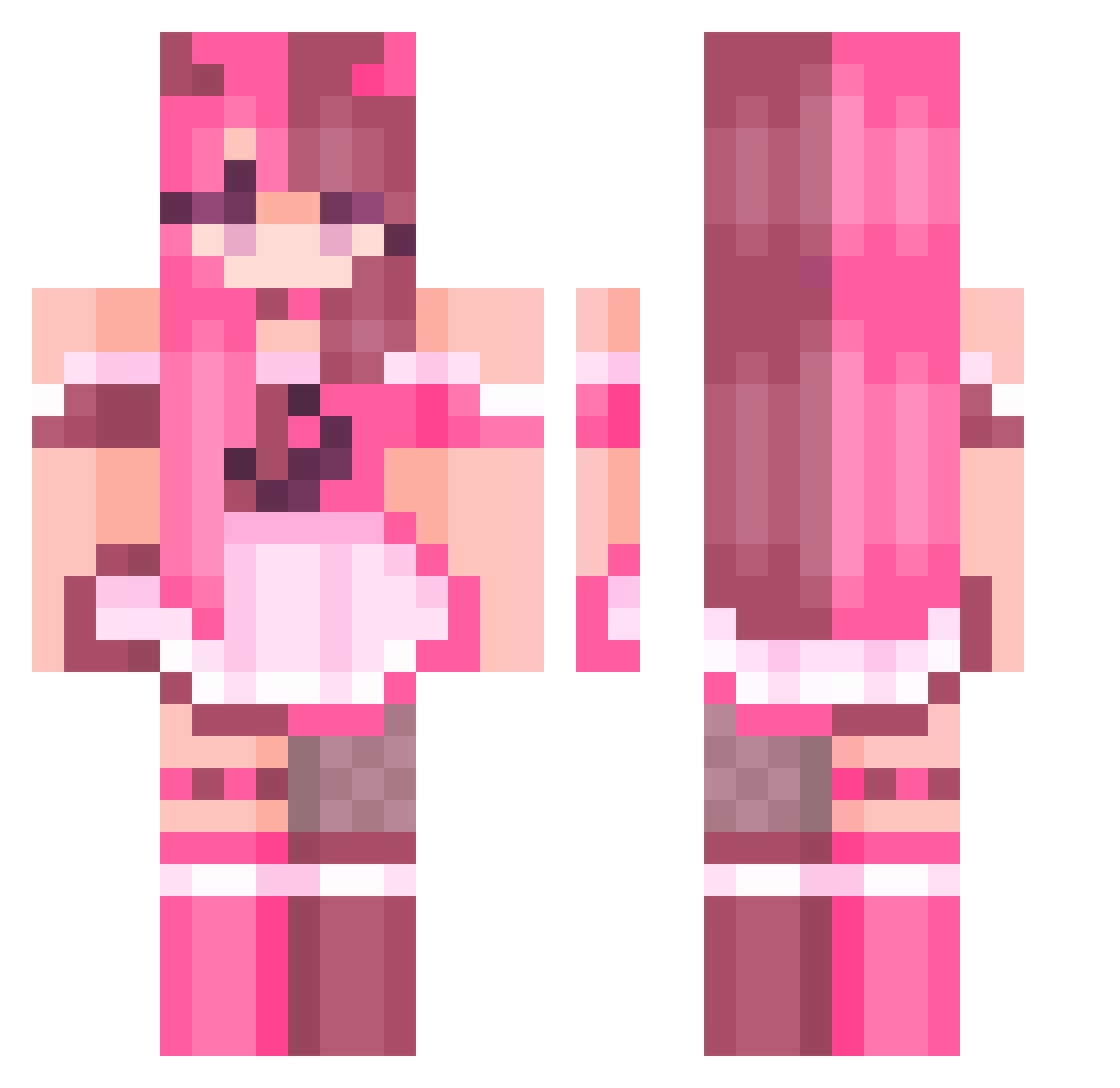 MC_Cookey Minecraft skin, front and back view
