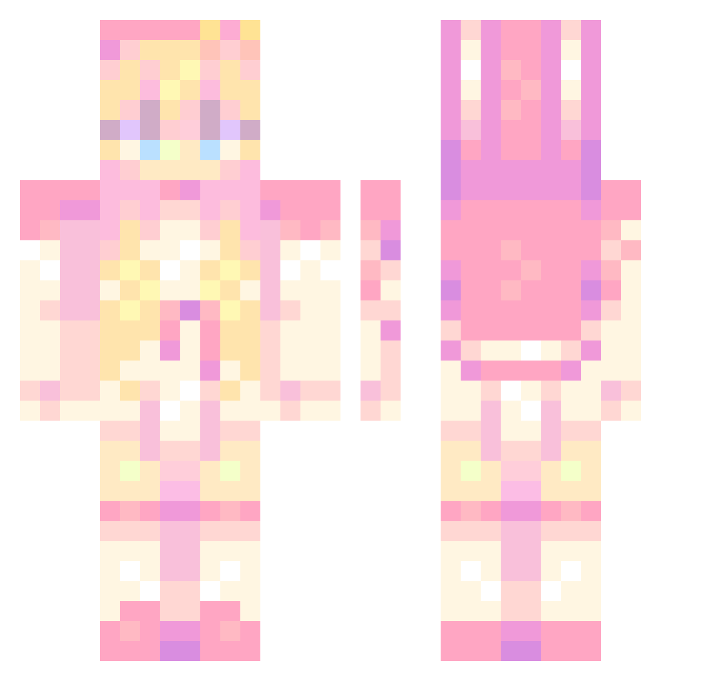 FiaaaKyannn Minecraft skin, front and back view