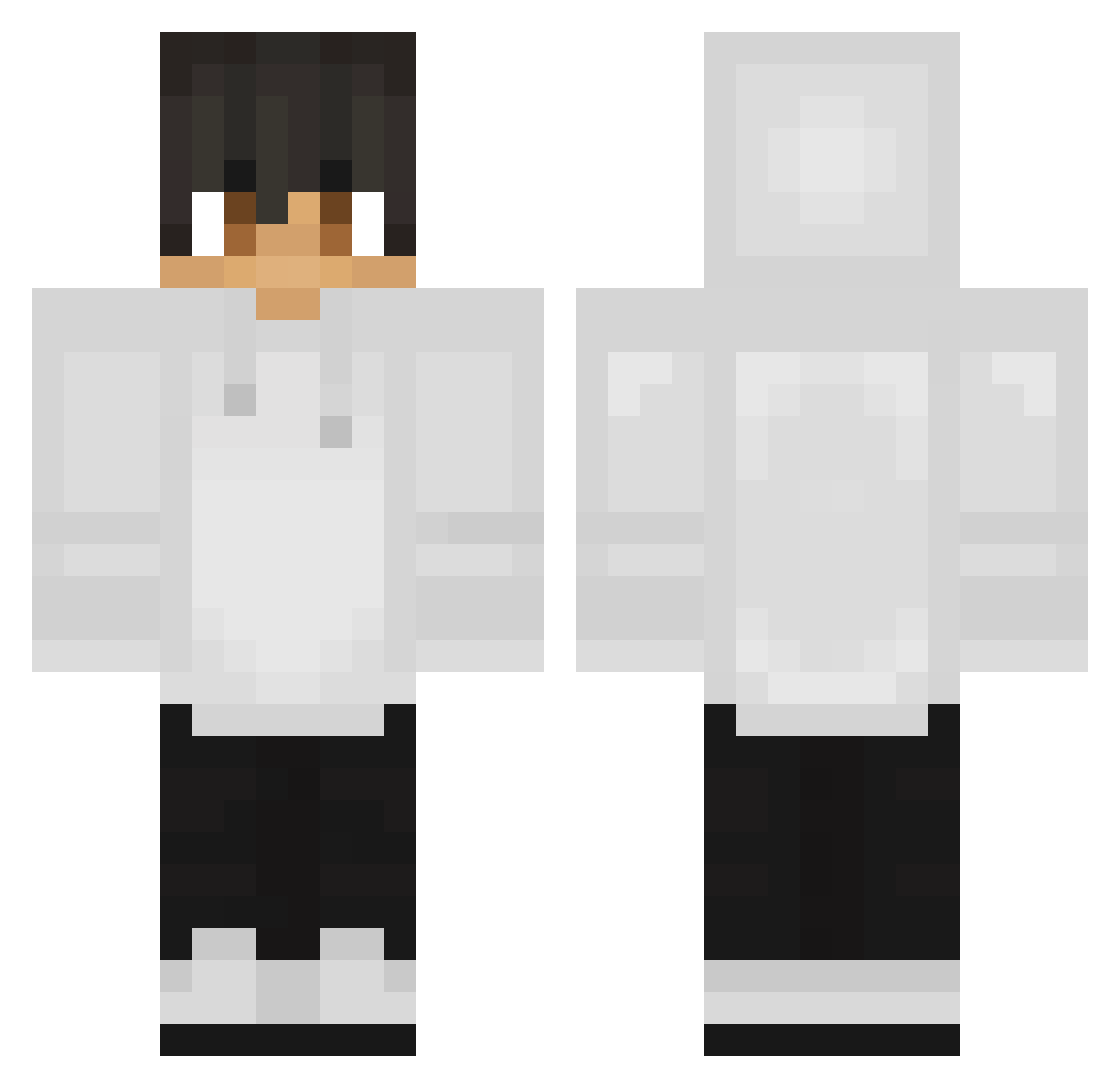 Sloth2006 Minecraft skin, front and back view