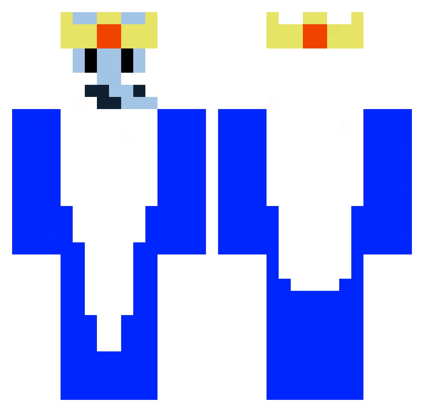 miniones3000 Minecraft skin, front and back view