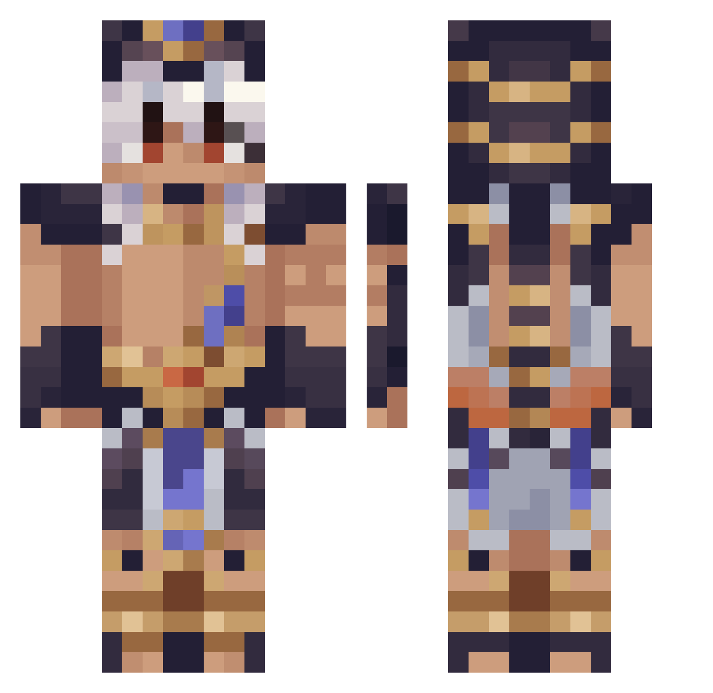 wodms_10 Minecraft skin, front and back view